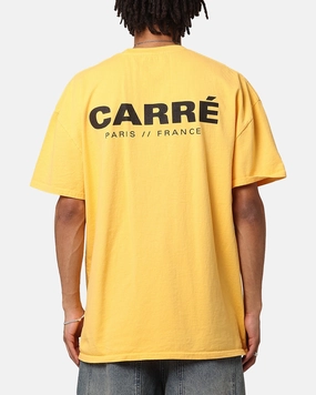 Carre Motion T-Shirt Yellow Basic Wardrobe