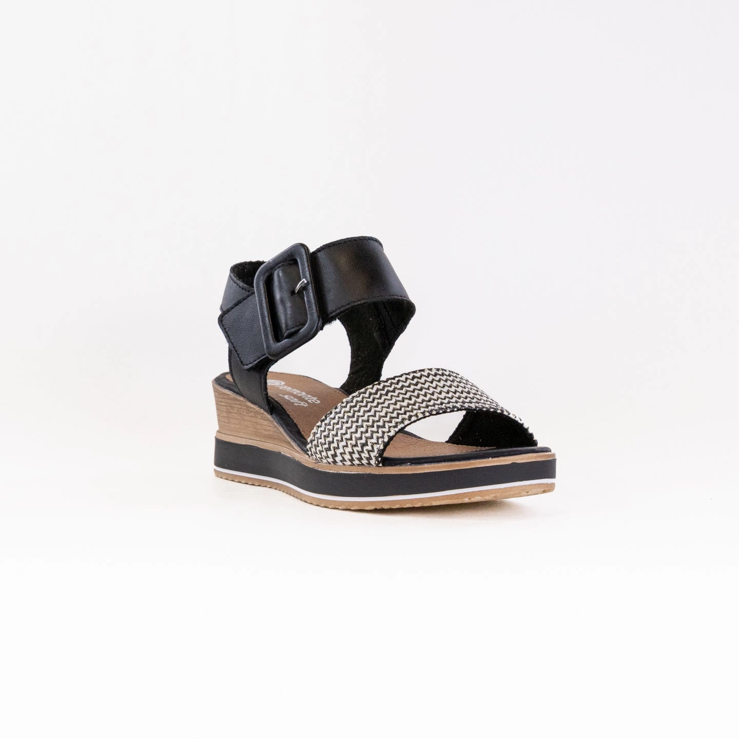 Durable Outsole Sturdy Construction Remonte Jerilyn D6453 (Women's) - Schwarz/Crema/Lugano