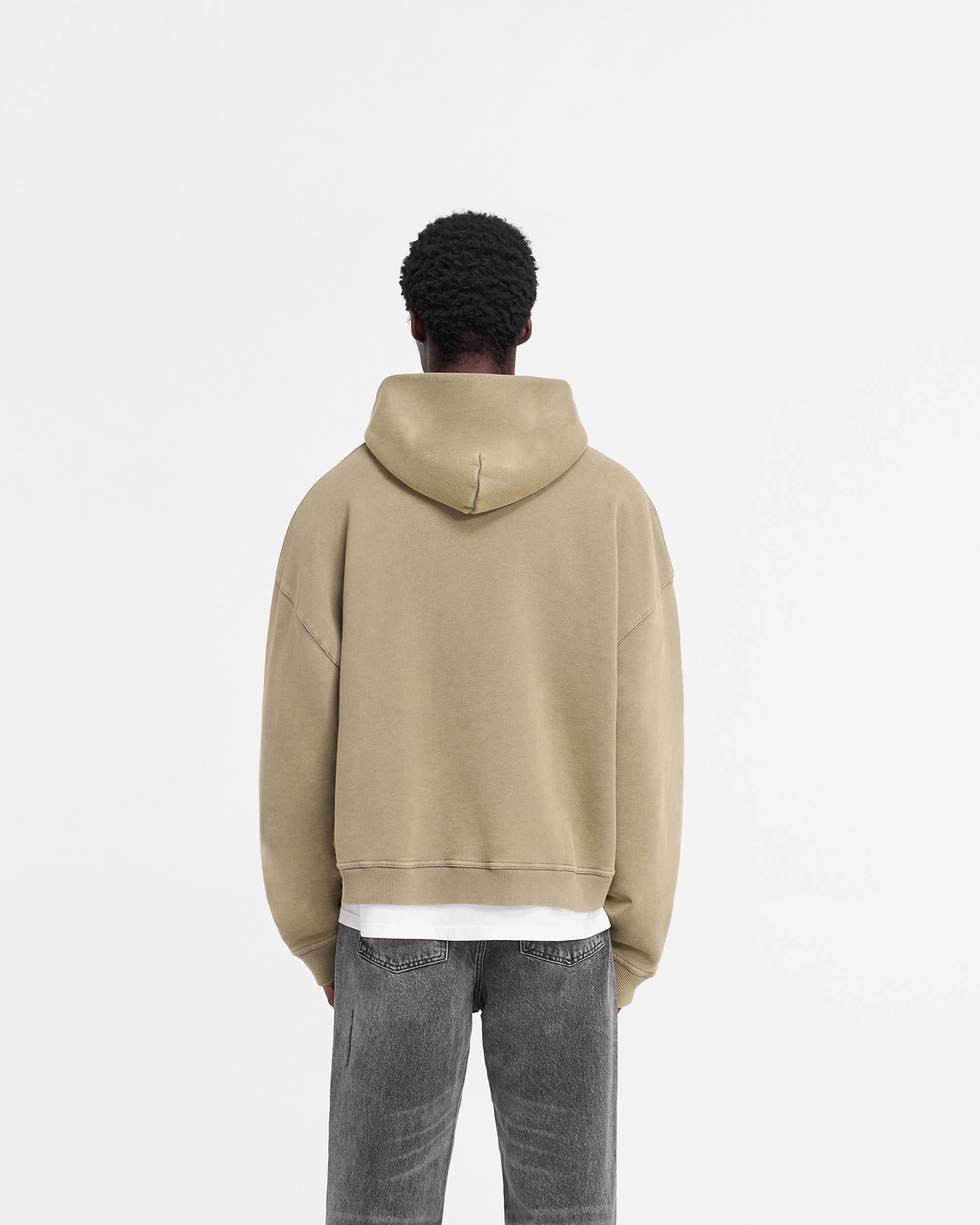Sleeve Detail Rep Applique Hoodie - Fawn
