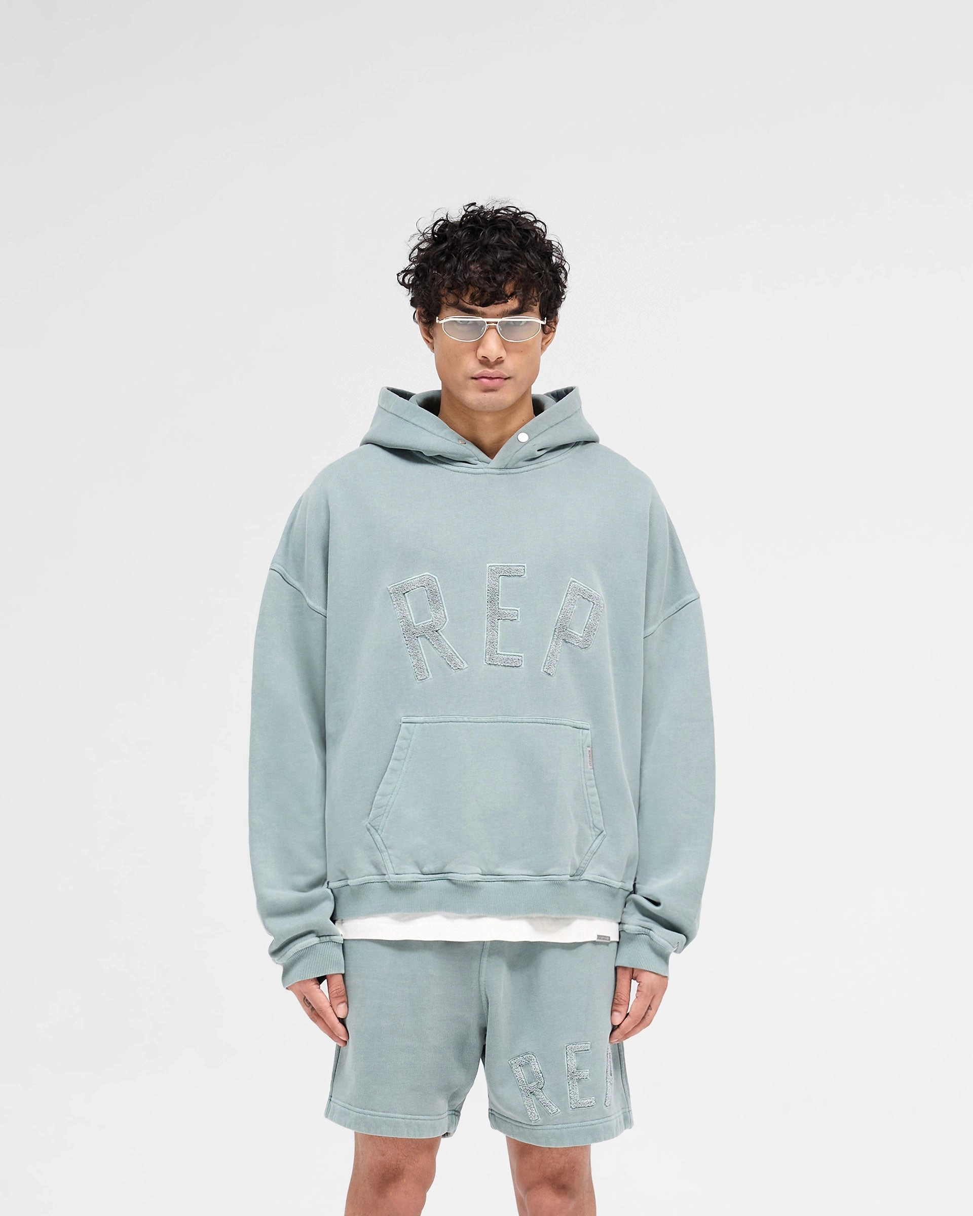 Rep Applique Hoodie - Forest Green Simple Layers