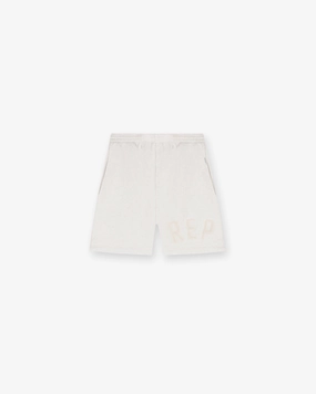 Run Ready All Purpose Fit Rep Applique Shorts - Cream Marl