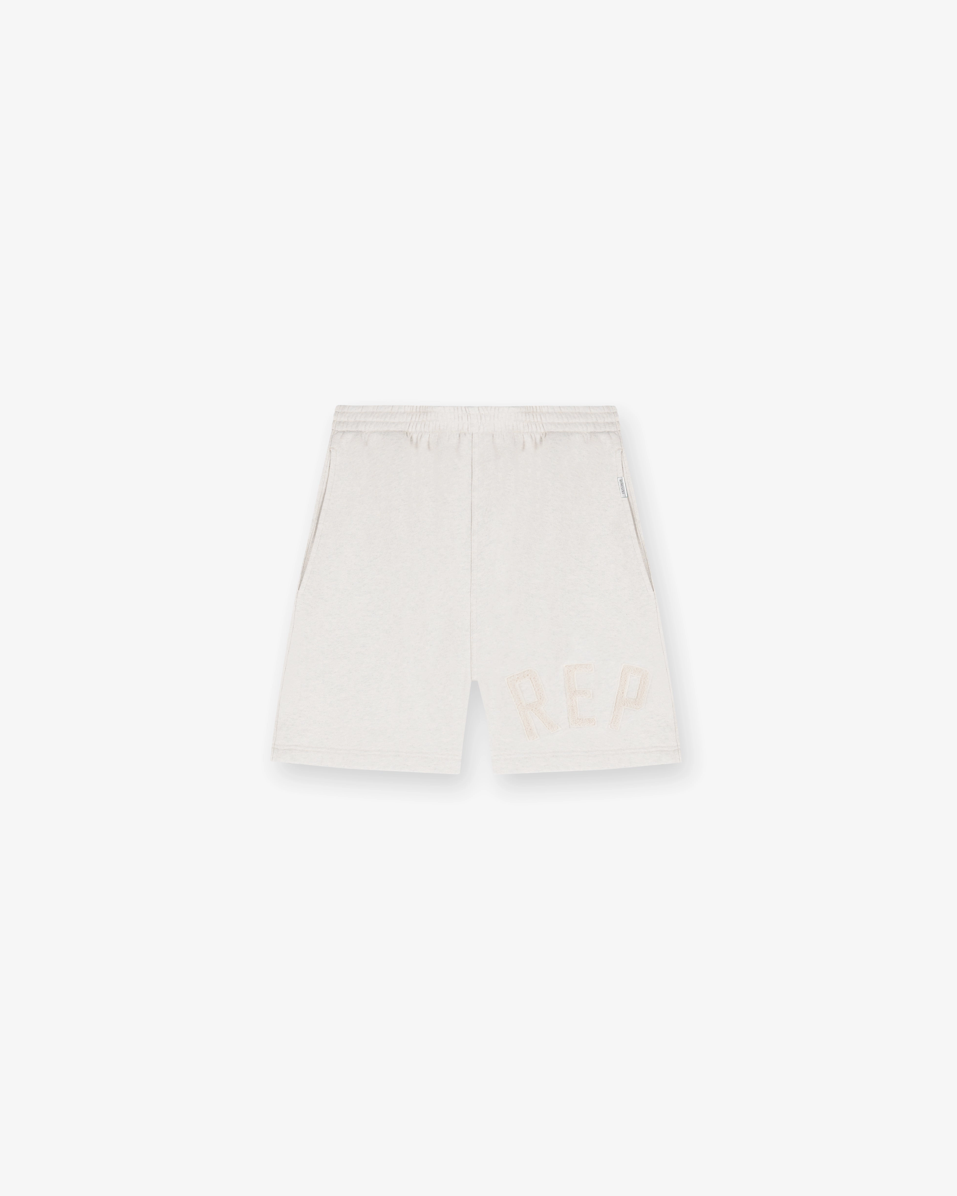 Run Ready All Purpose Fit Rep Applique Shorts - Cream Marl