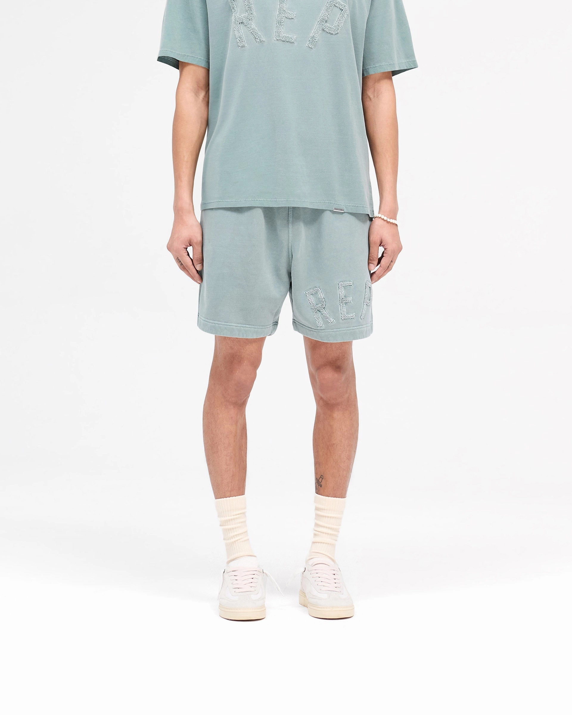 Wind Resistant Panels Rep Applique Shorts - Forest Green