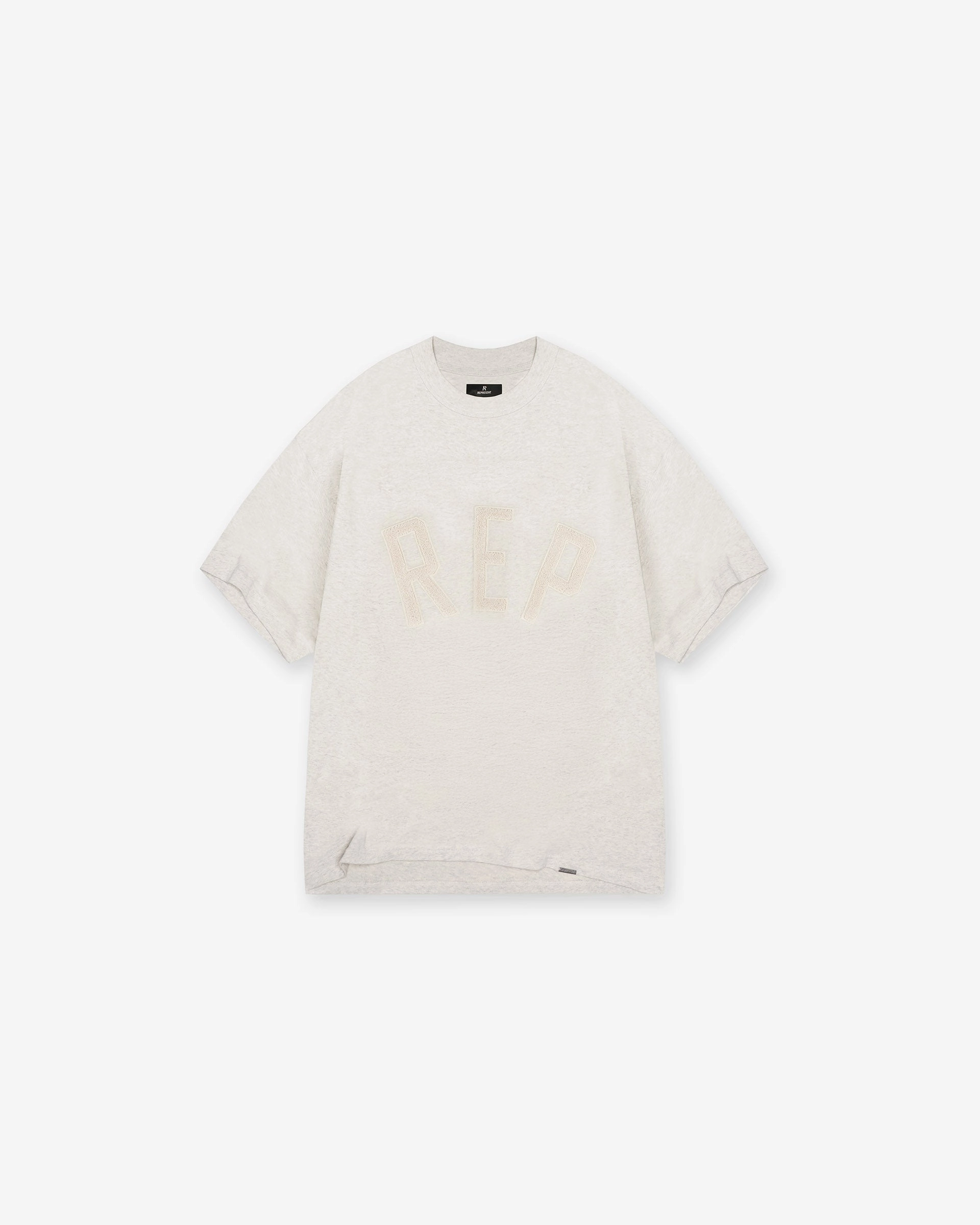 Rep Applique T-Shirt - Cream Marl Fit Design