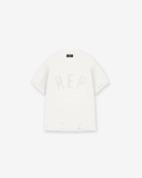 Rep Applique T-Shirt - Flat White Beach relaxation