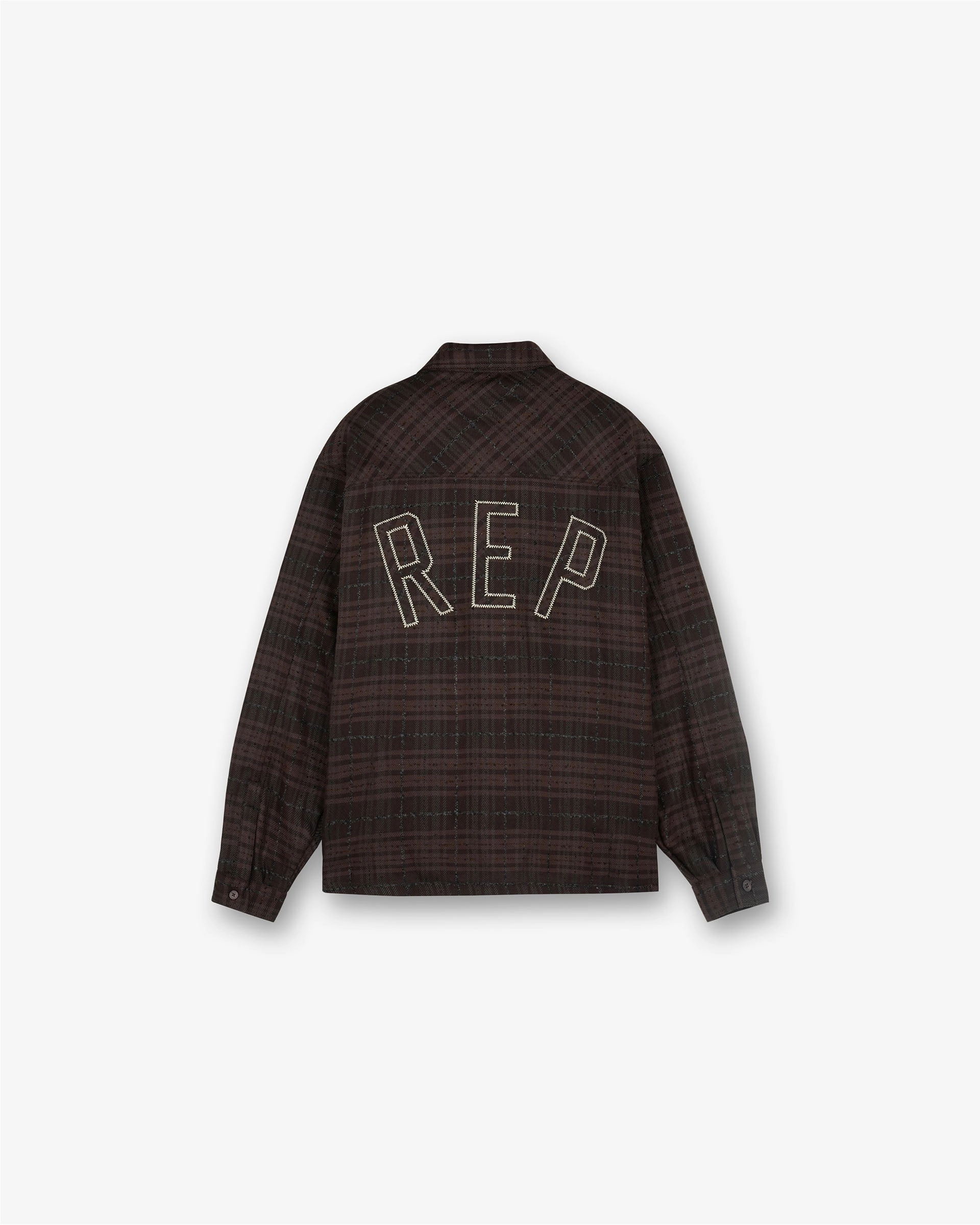 Rep Flannel Shirt - Coffee Striped Design