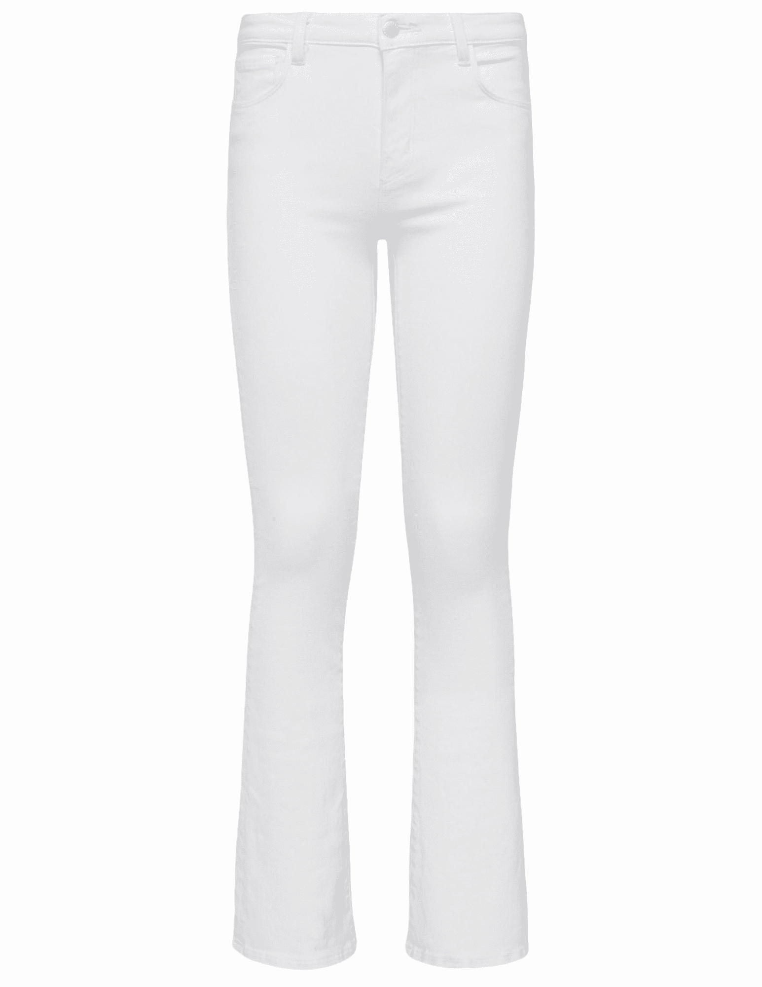 L'Agence Selma High Rise Baby Boot-Cut Jeans In Blanc Outfit Plan All Round Fit