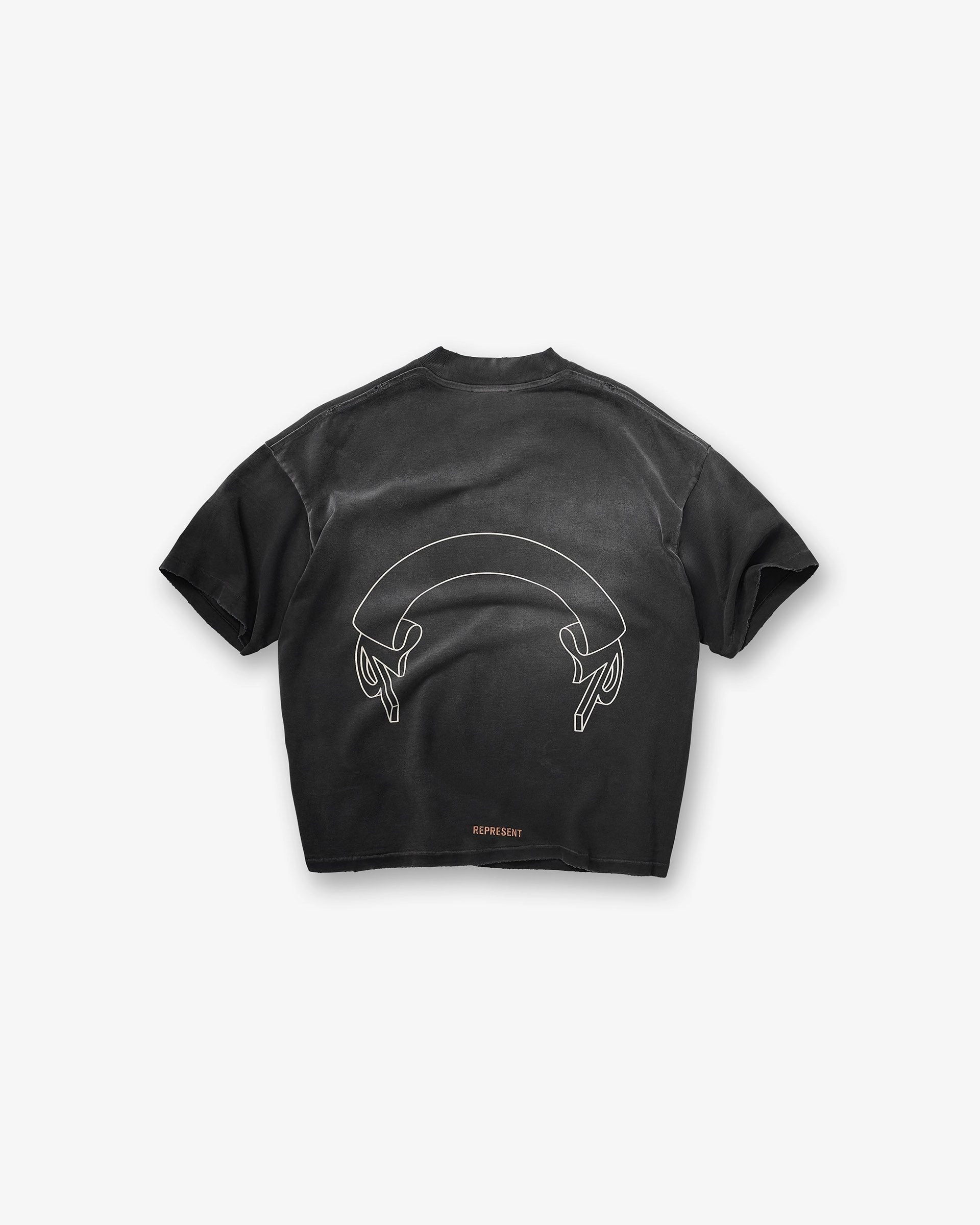 Represent Banner T-Shirt - Stained Black Effortless Wearable Animal print wildness