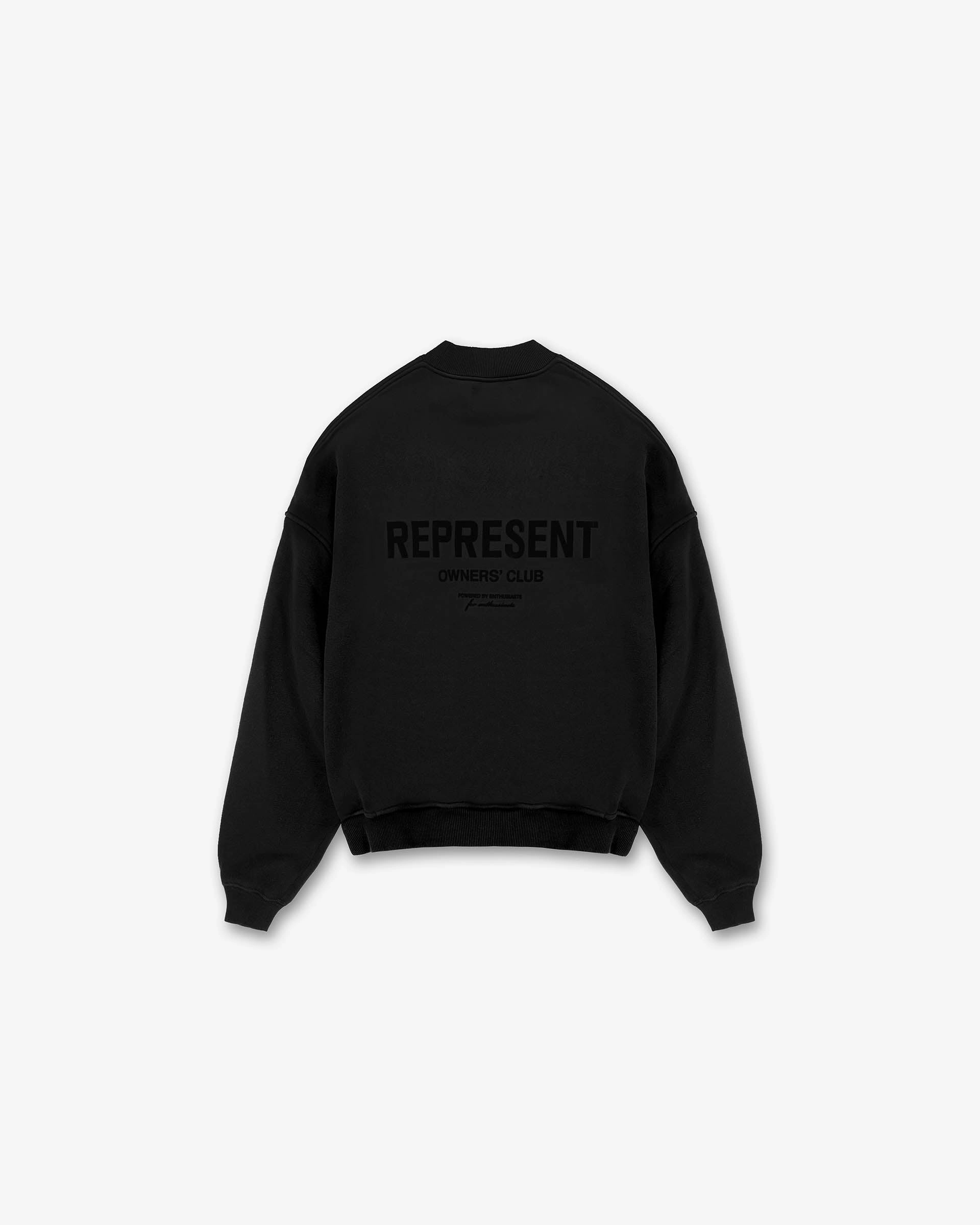 Moisture Management Represent Owners Club Flocked Sweater - Black