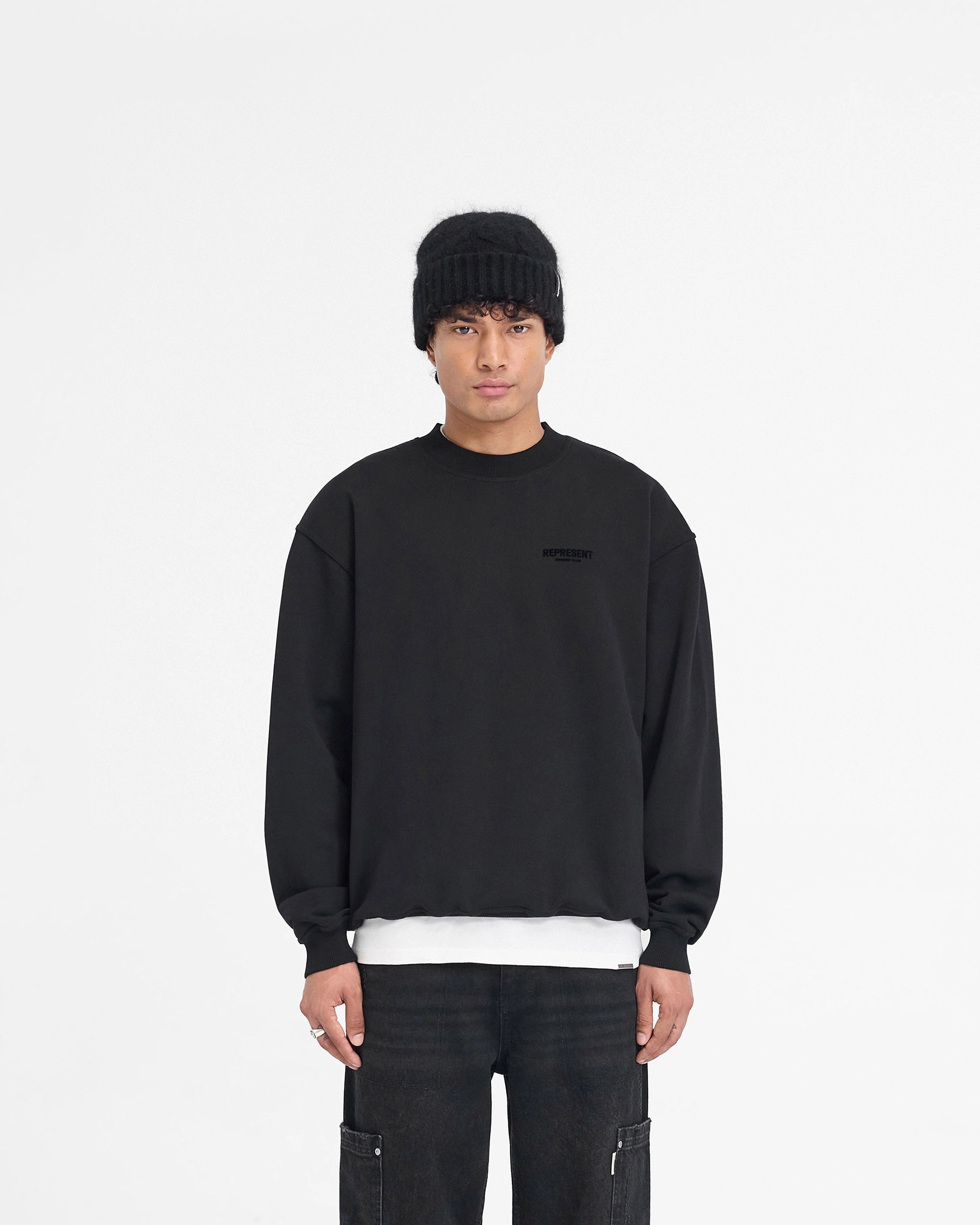 Outdoor Leisure Timeless Feel Represent Owners Club Flocked Sweater - Black