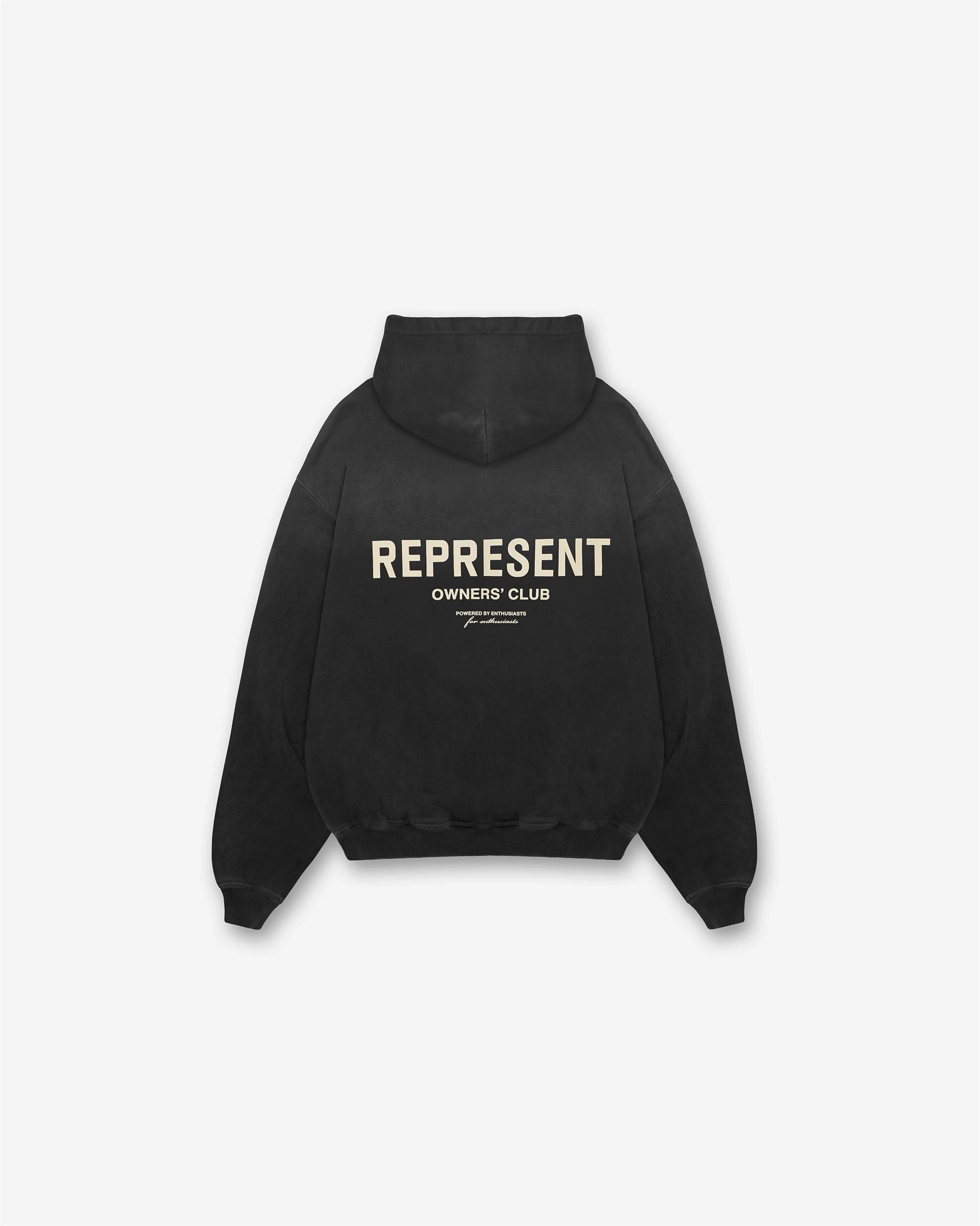 Represent Owners Club Hoodie - Aged Black Black bear like
