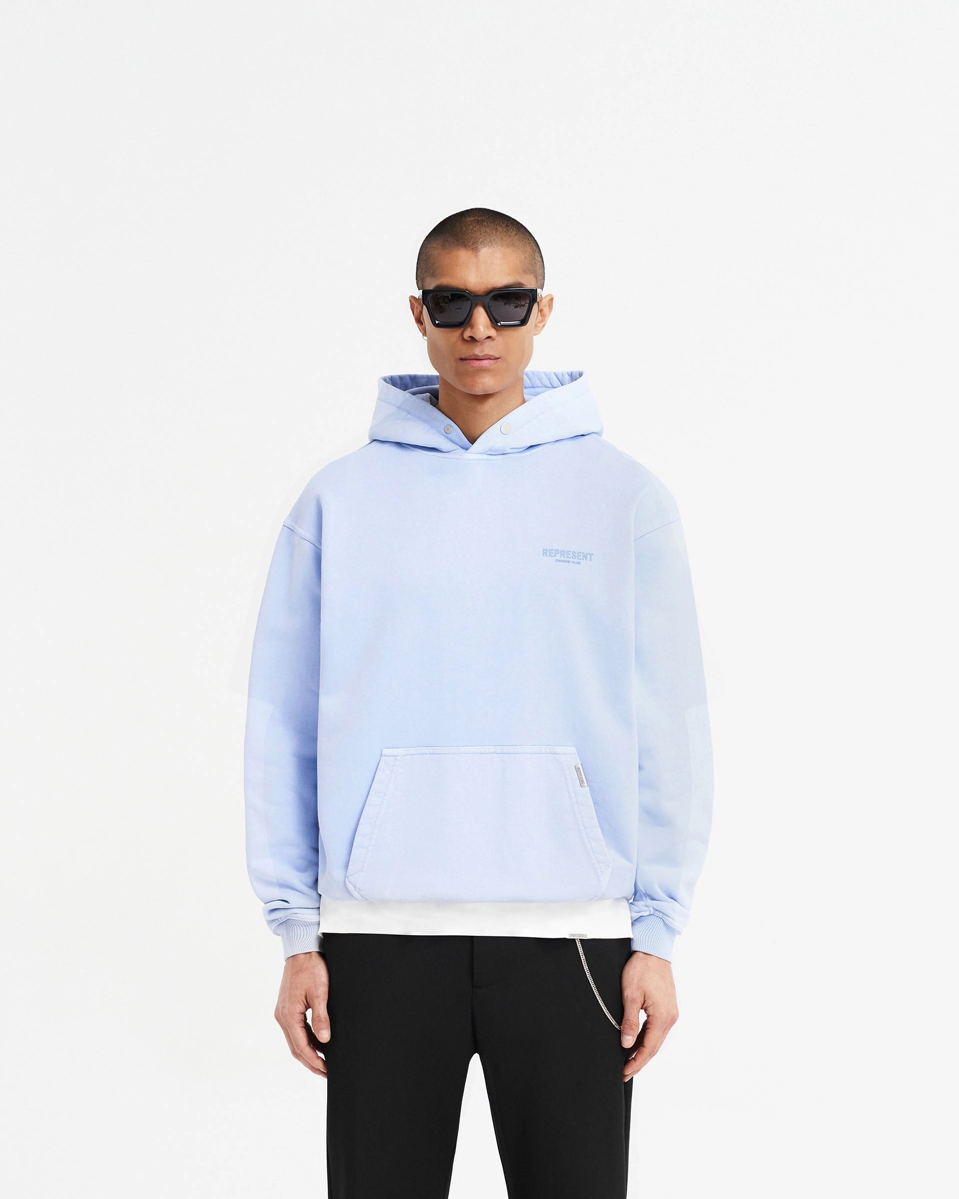 Represent Owners Club Hoodie - Vista Blue Flex Performance Fit Anti Fade Technology