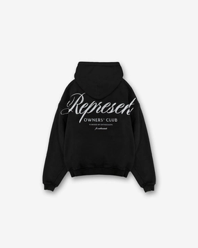 Represent Owners Club Script Hoodie - Black Eland like Pika like