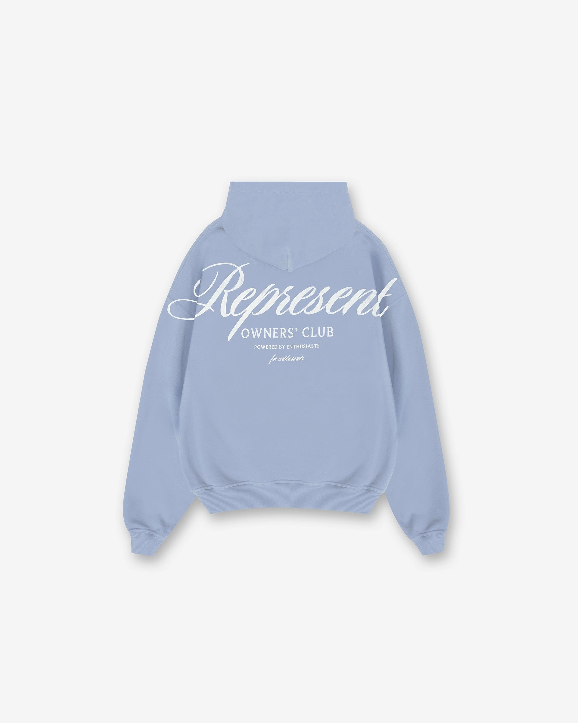 Low Profile Branding Represent Owners Club Script Hoodie - Dusty Blue