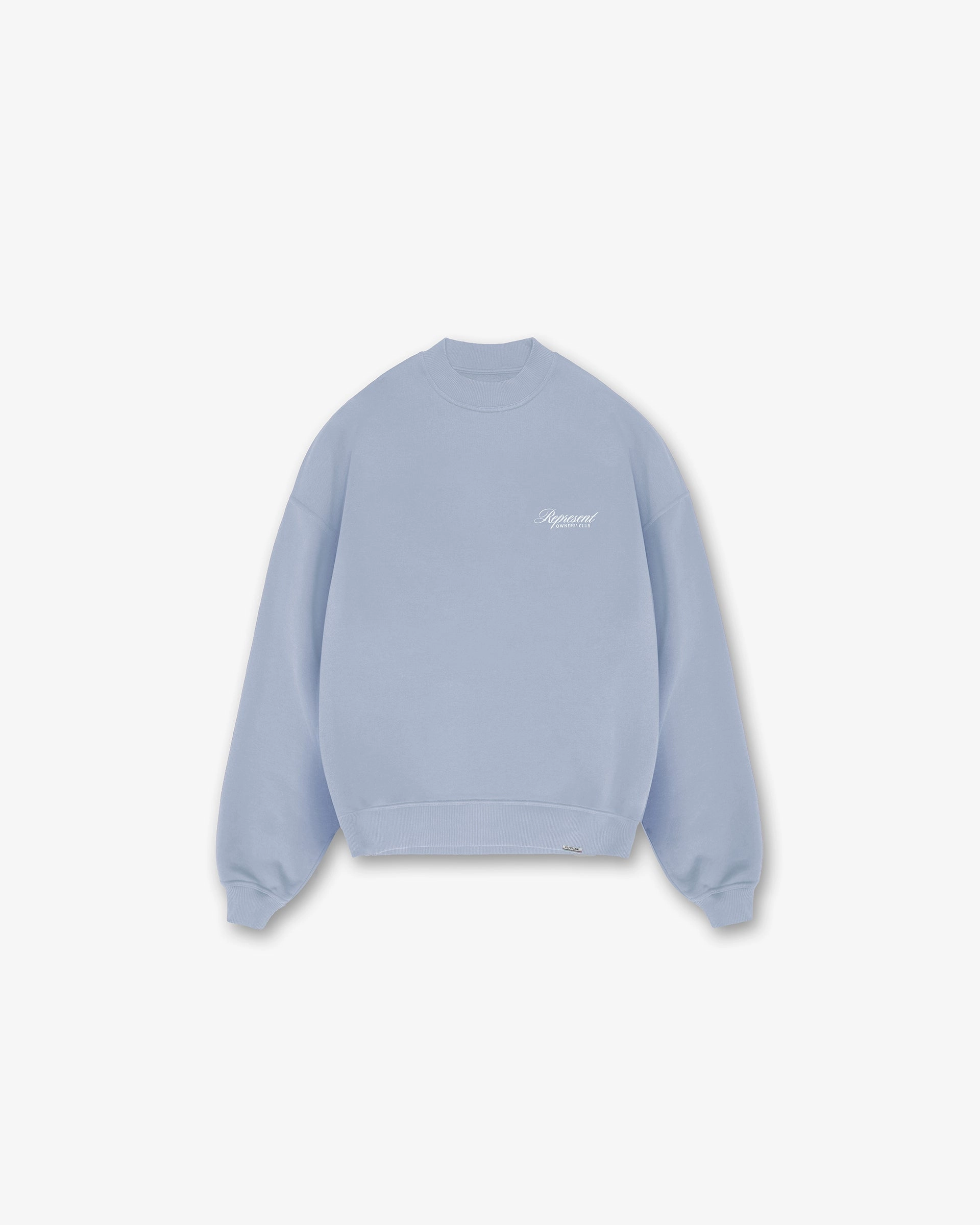 AntiStatic Lining Represent Owners Club Script Sweater - Dusty Blue