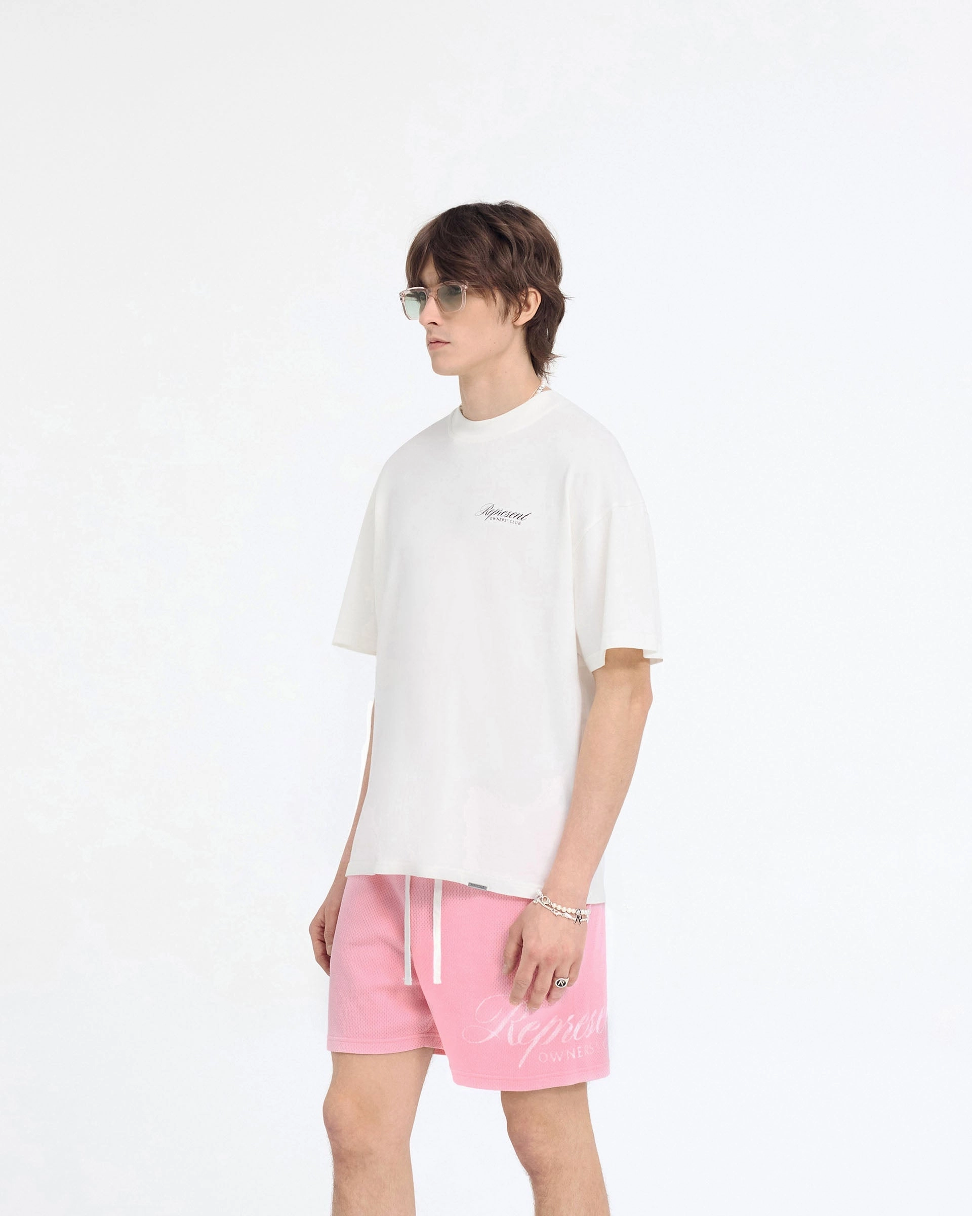 Modern Fit LightweightBlend Represent Owners Club Script T-Shirt - Flat White