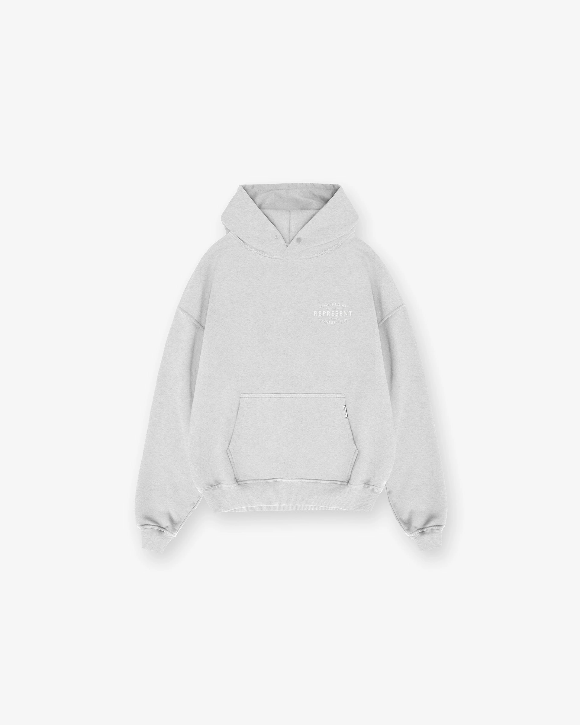 Represent Owners Club Stamp Hoodie - Ash Grey Comfy Performance Fit Bird like