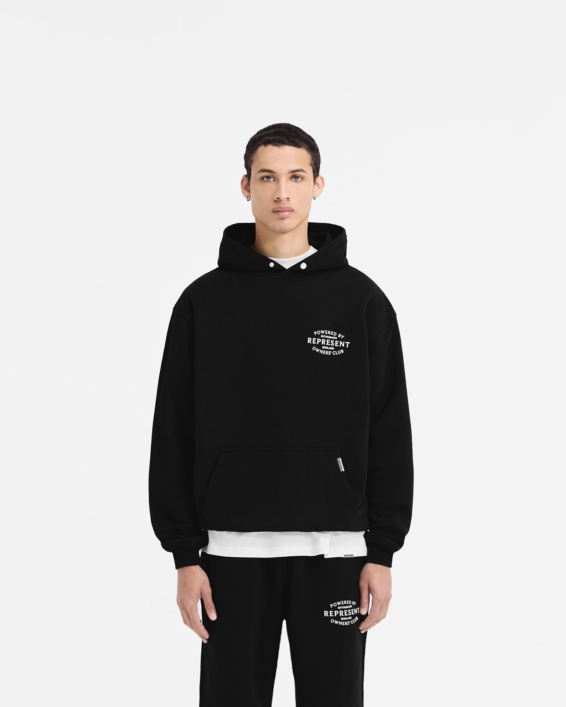 Represent Owners Club Stamp Hoodie - Jet Black Giraffe like