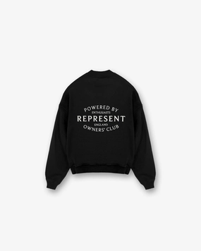 Represent Owners Club Stamp Sweater - Jet Black QuickDry Technology