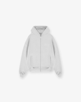 Versatile Flex Represent Owners Club Stamp Zip Up Hoodie - Ash Grey