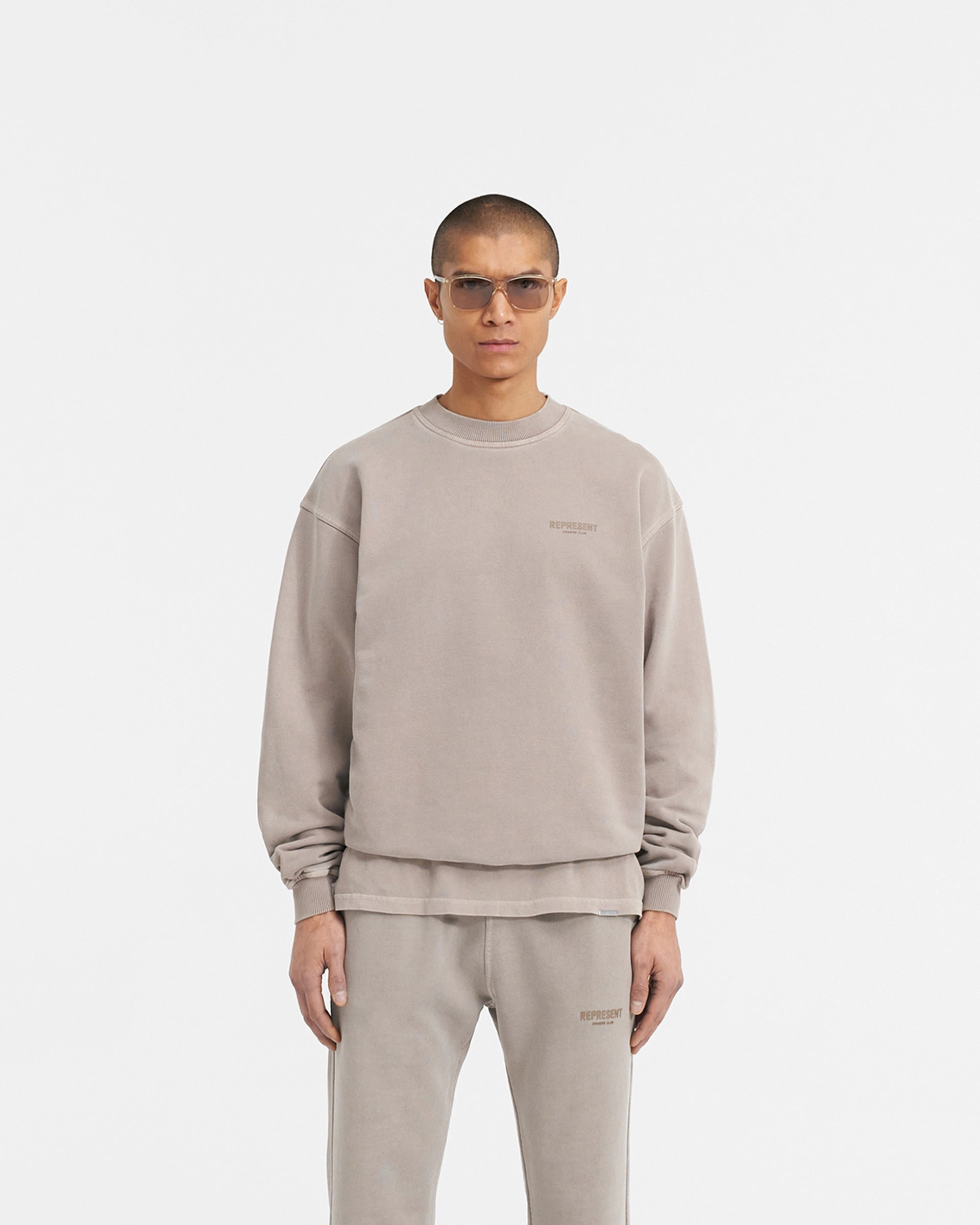 Ethical Production Certified Represent Owners Club Sweater - Mushroom