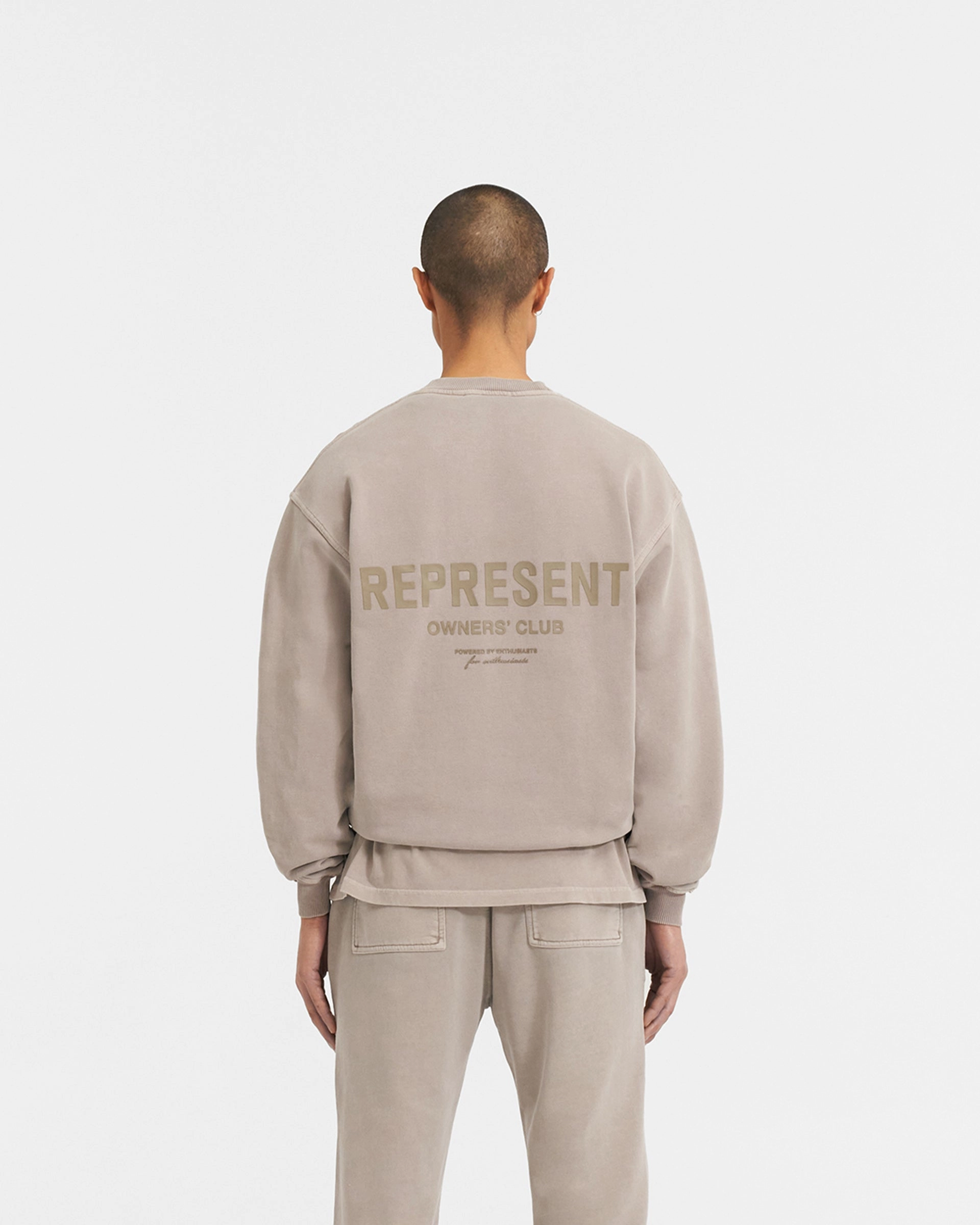 Represent Owners Club Sweater - Mushroom Lightweight Form