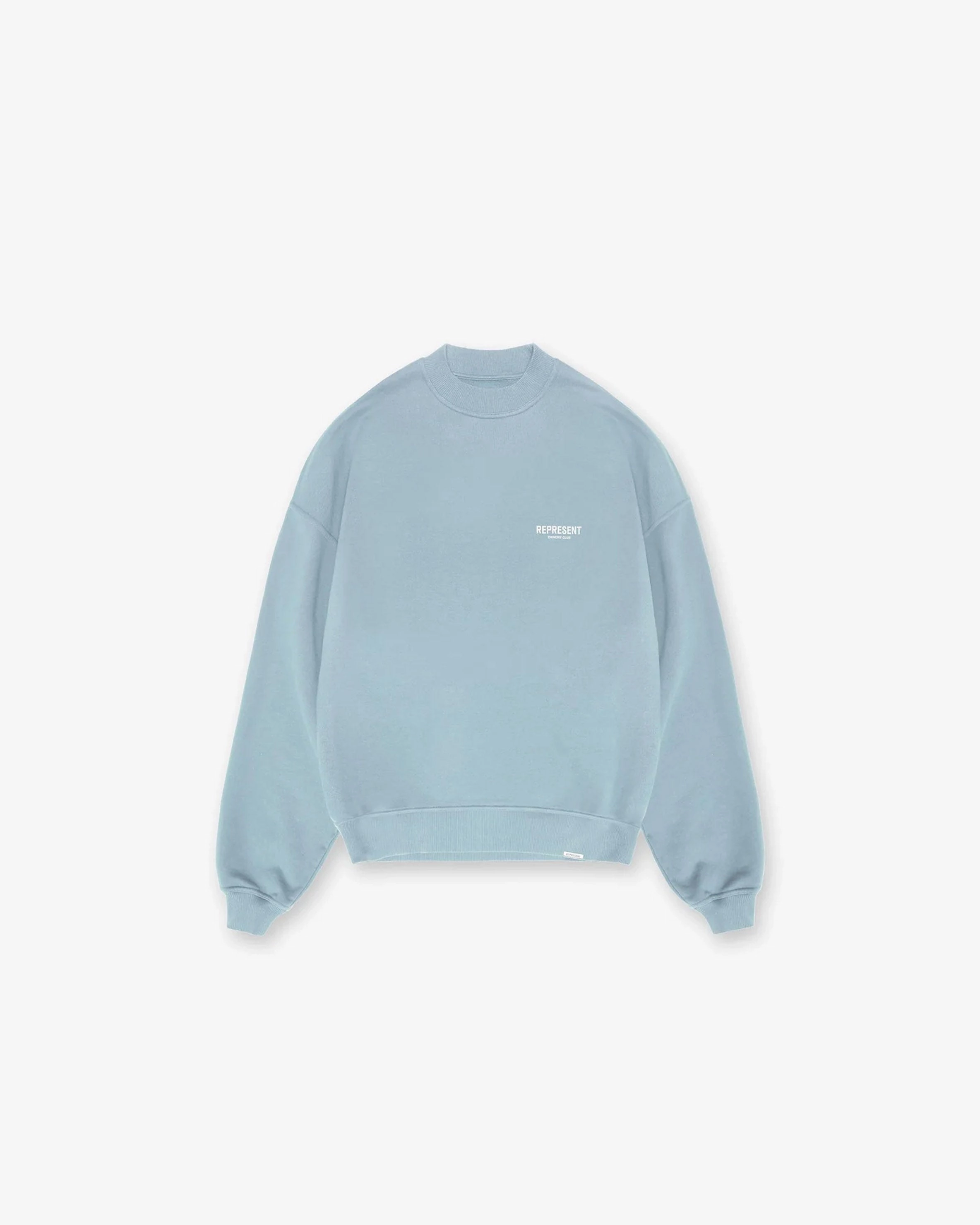 Represent Owners Club Sweater - Powder Blue Sweat Wicking Lining