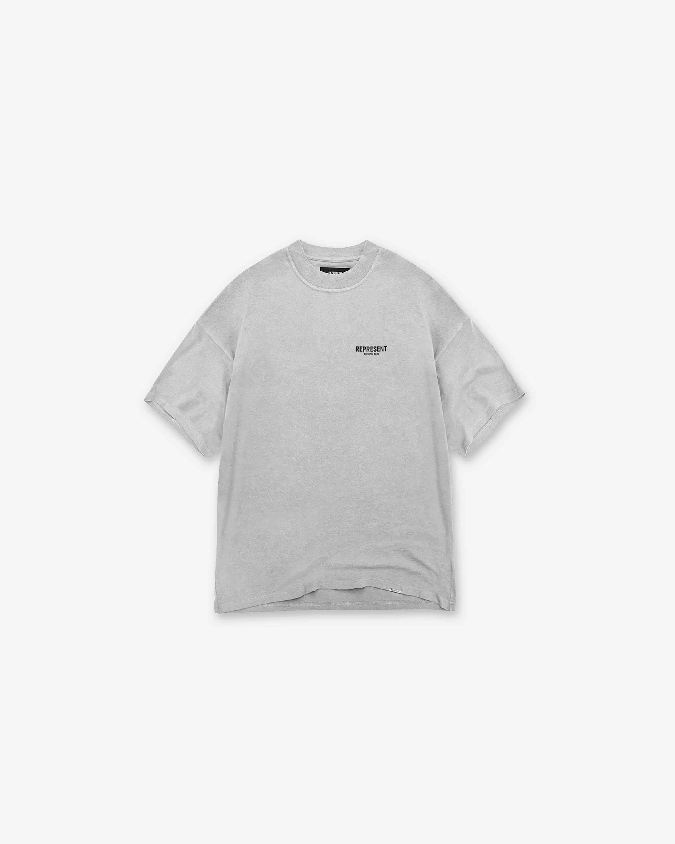 Represent Owners Club T-Shirt - Ash Grey Microfiber texture
