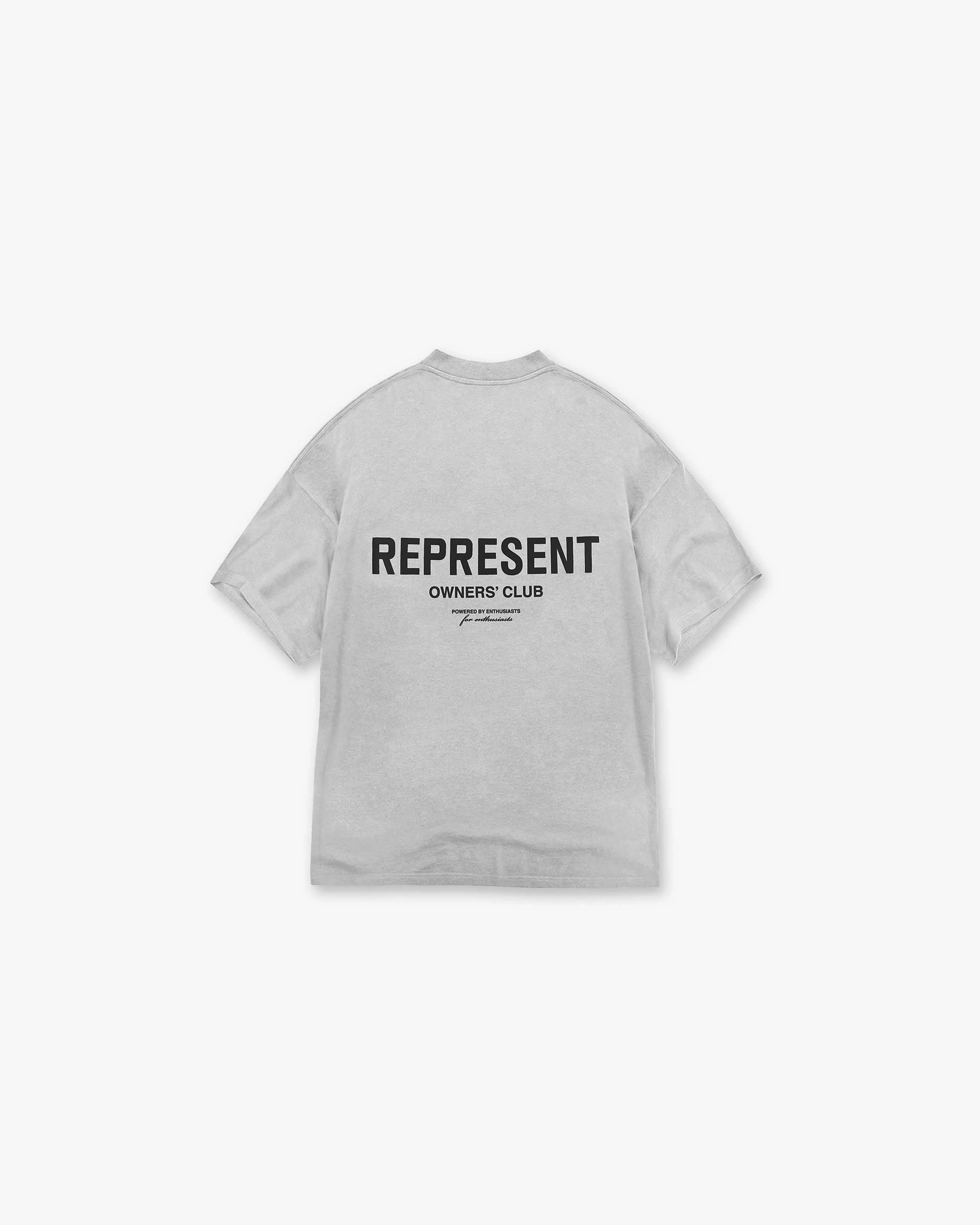 Represent Owners Club T-Shirt - Ash Grey Slim Fit Cut