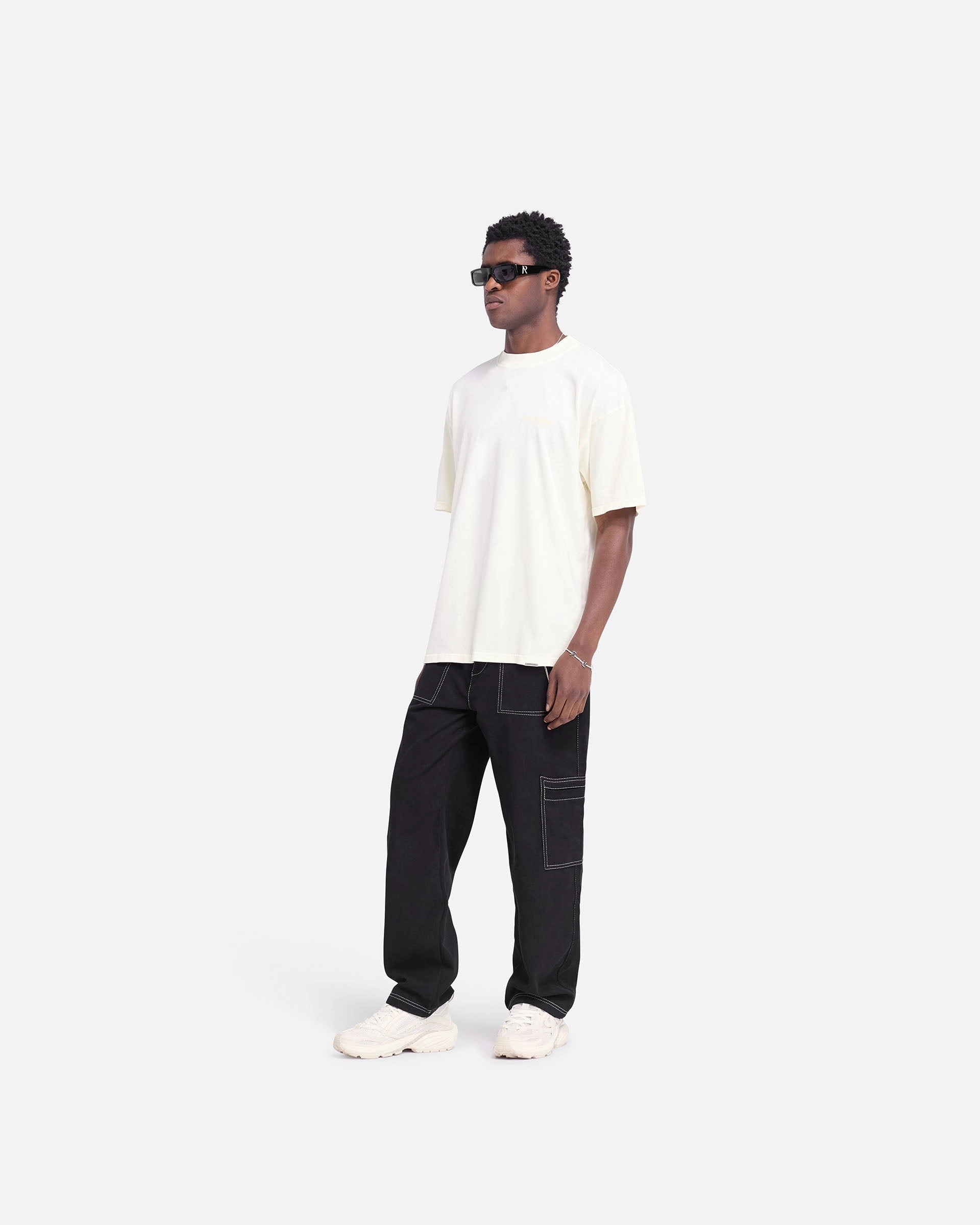 Represent Owners Club T-Shirt - Buttercream Fashion-Forward Fit Minimalist Aesthetic