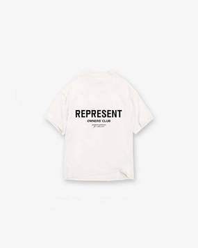 Represent Owners Club T-Shirt - Flat White NonIrritatingTags
