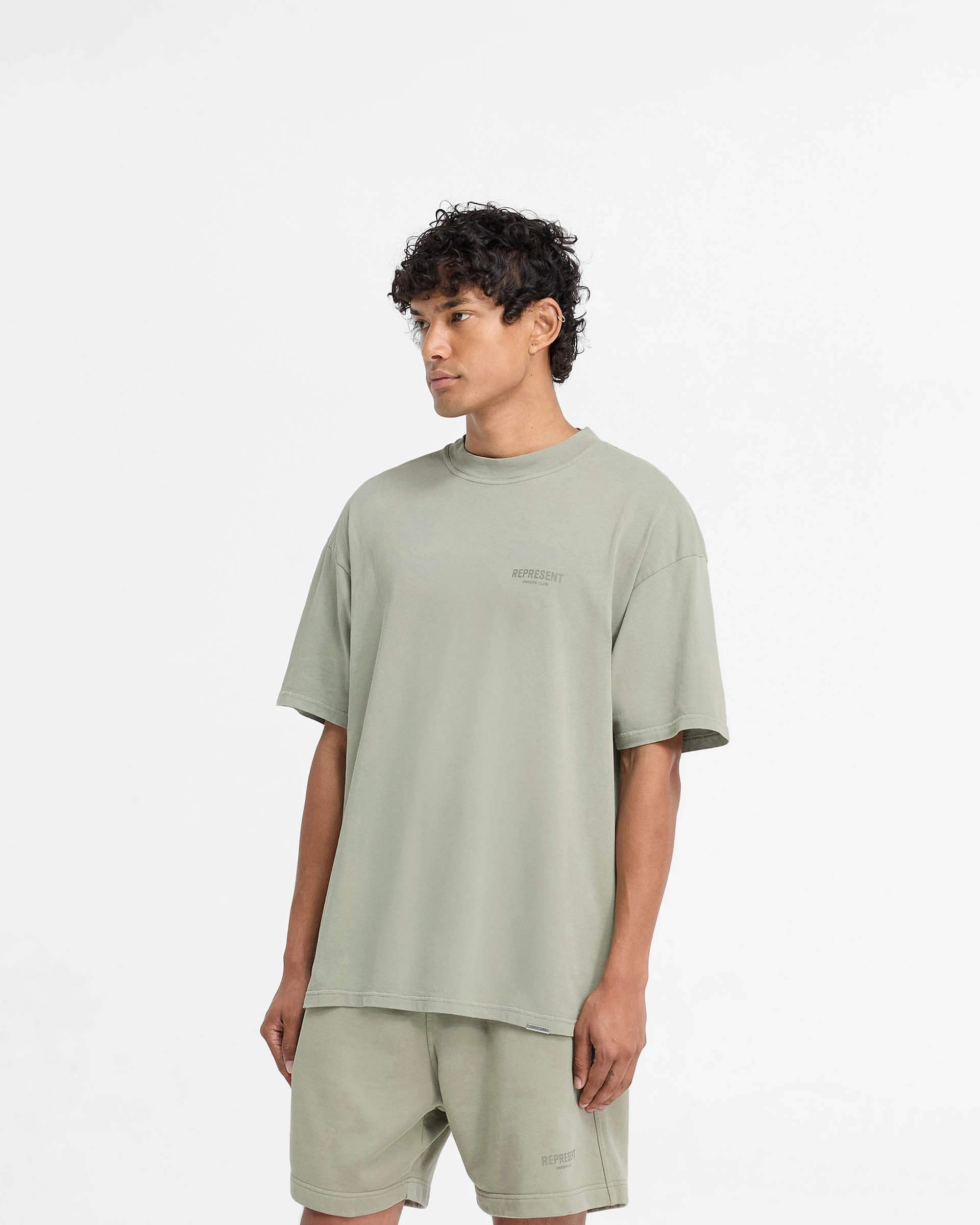 quick dry Adjustable Hem Represent Owners Club T-Shirt - Pastel Green