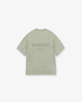 Represent Owners Club T-Shirt - Pastel Green Cozy Fit Wear Minimalist Aesthetic