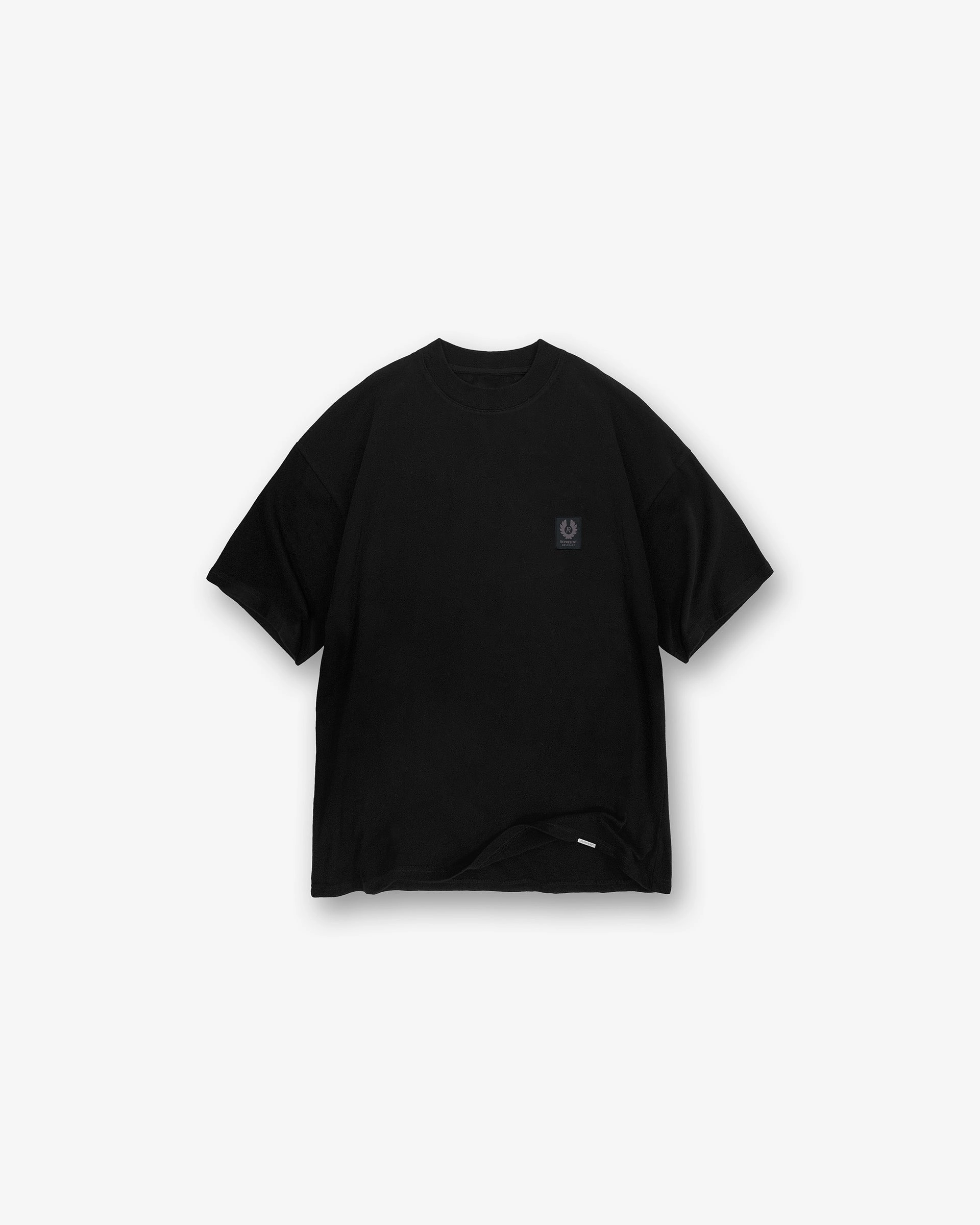 Short sleeved breeziness Light Stretch Represent X Belstaff Patch T-Shirt - Black