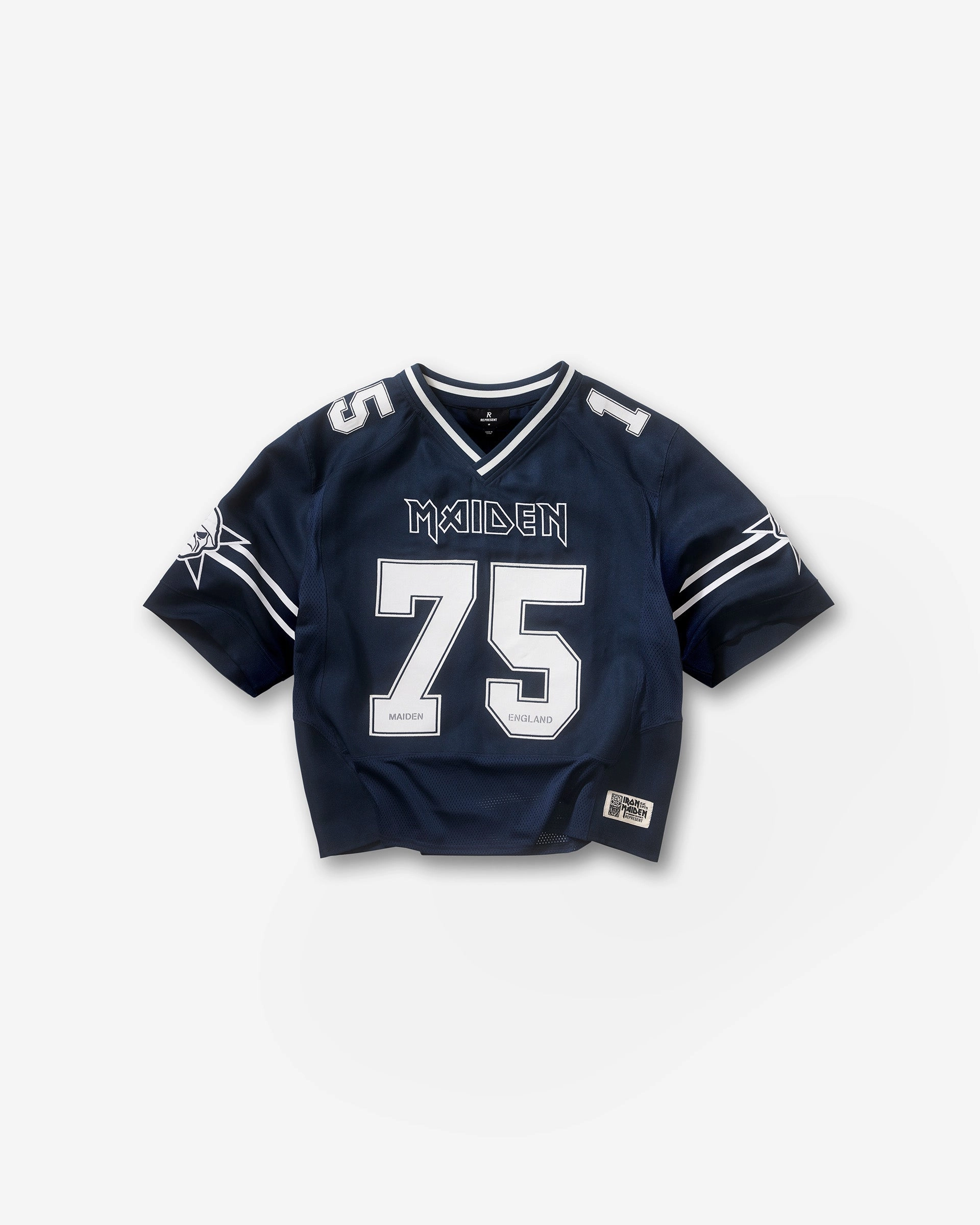 Trendy Vibes Wear Represent X Iron Maiden Anniversary Jersey - Mid Blue