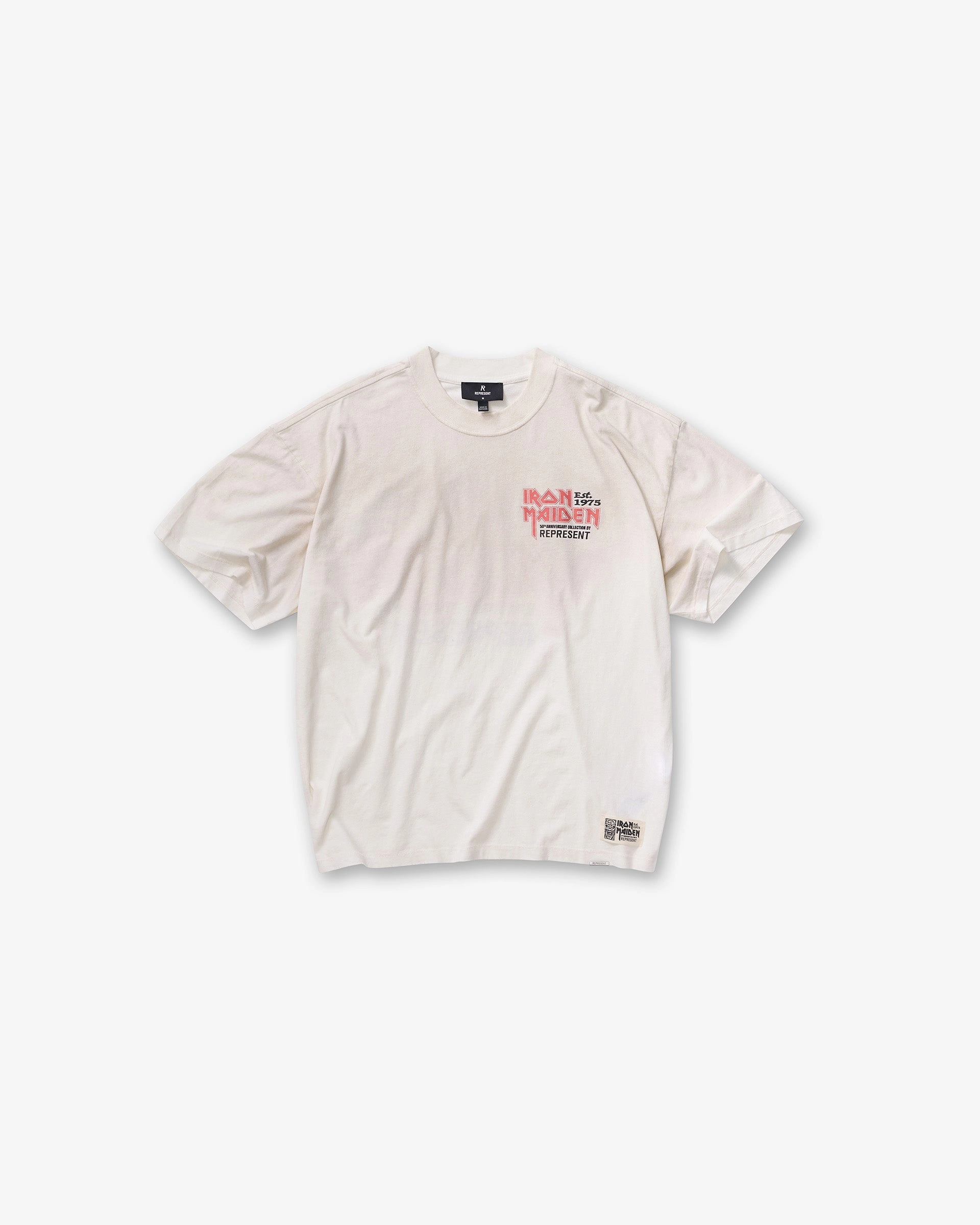 Represent X Iron Maiden Anniversary T-Shirt - Washed Ecru Easygoing Wear