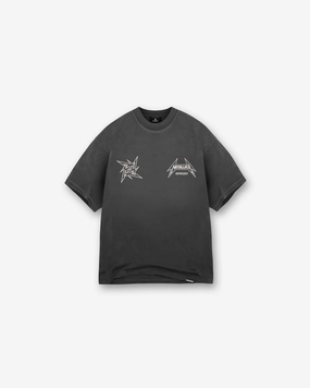 Represent X Metallica Local Crew T-Shirt - Stained Black Outdoor Essentials
