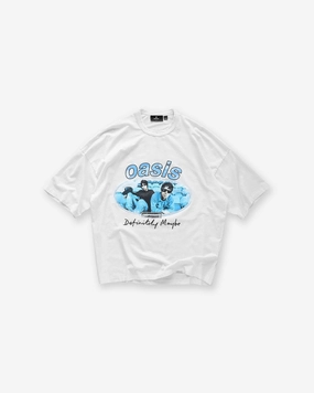 Comfy Comfort Comfy Stretch Represent X Oasis Maine Road T-Shirt - Flat White