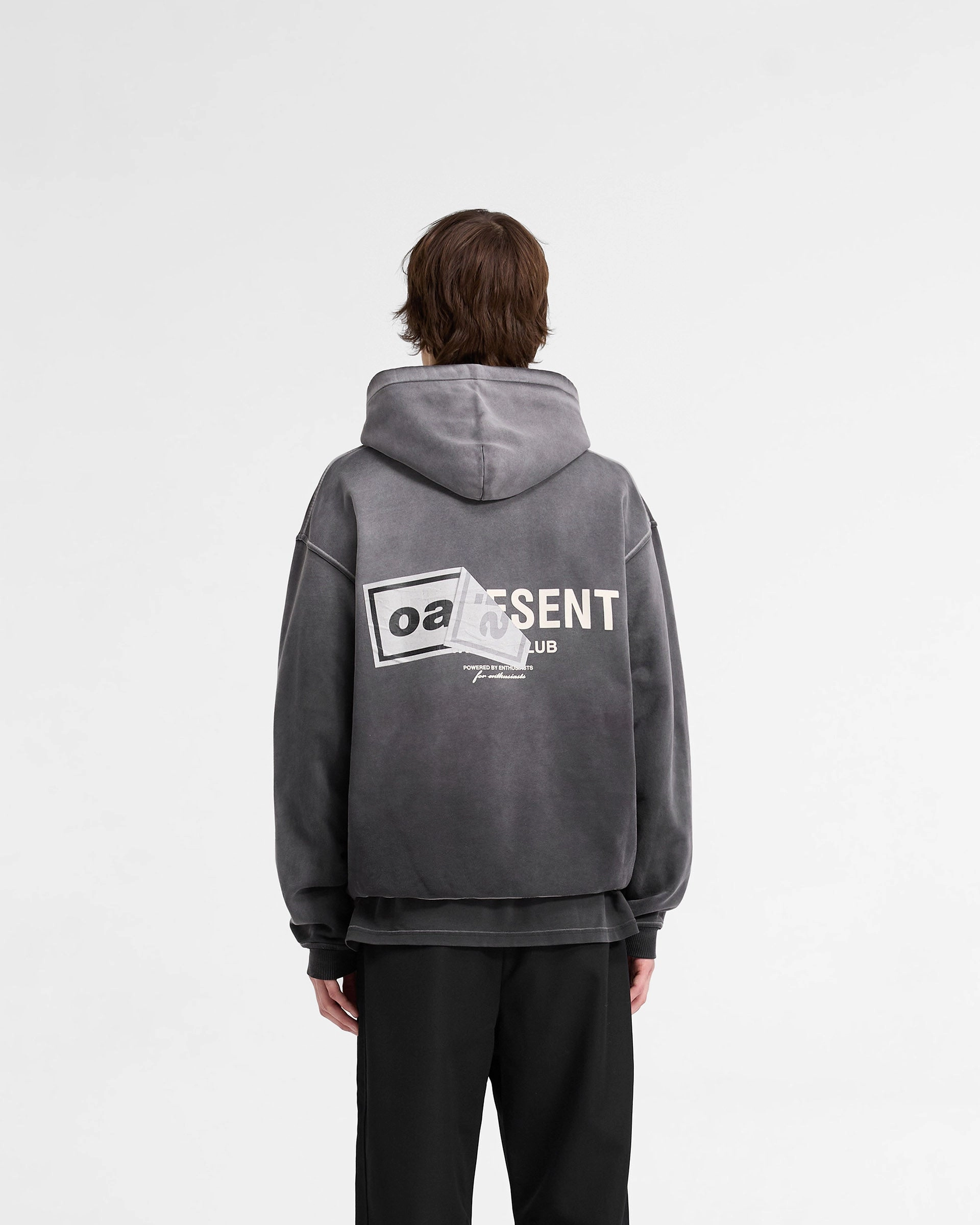Represent X Oasis Owners Club Hoodie - Stained Black Double Layer Hood