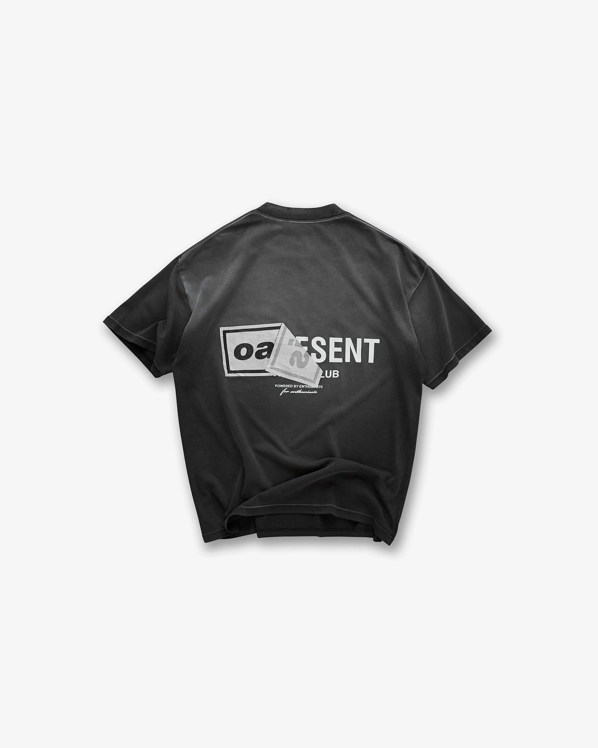 Represent X Oasis Owners Club T-Shirt - Stained Black All-Purpose Wear