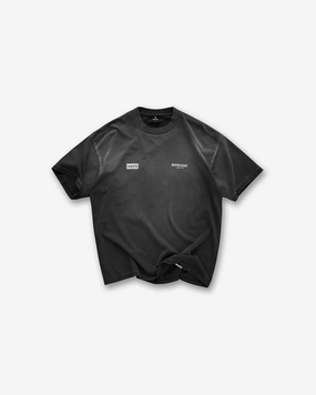Represent X Oasis Owners Club T-Shirt - Stained Black Adaptable Reversible Design Concept