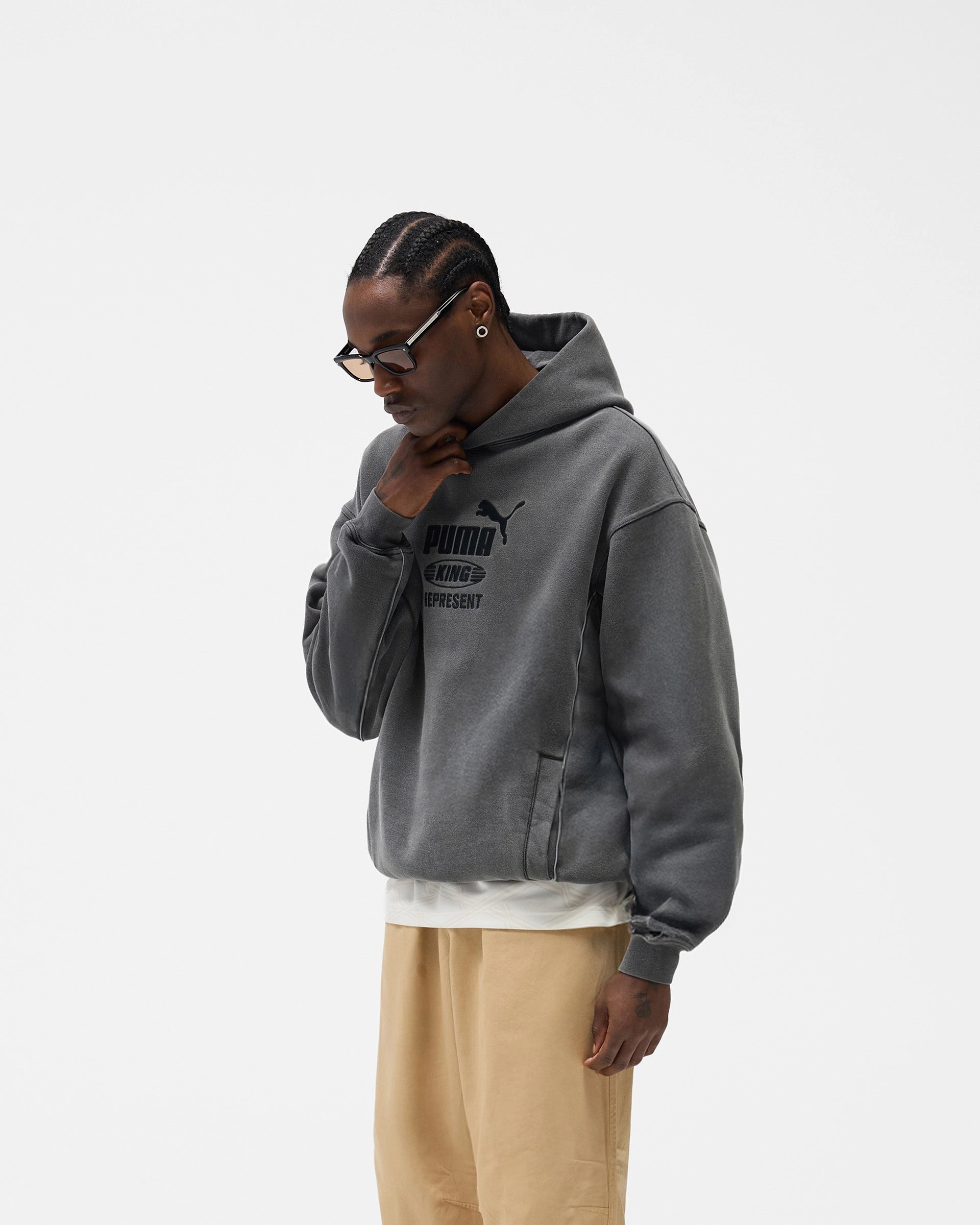 Urban Mode Represent X Puma Graphic Hoodie - Dark Grey