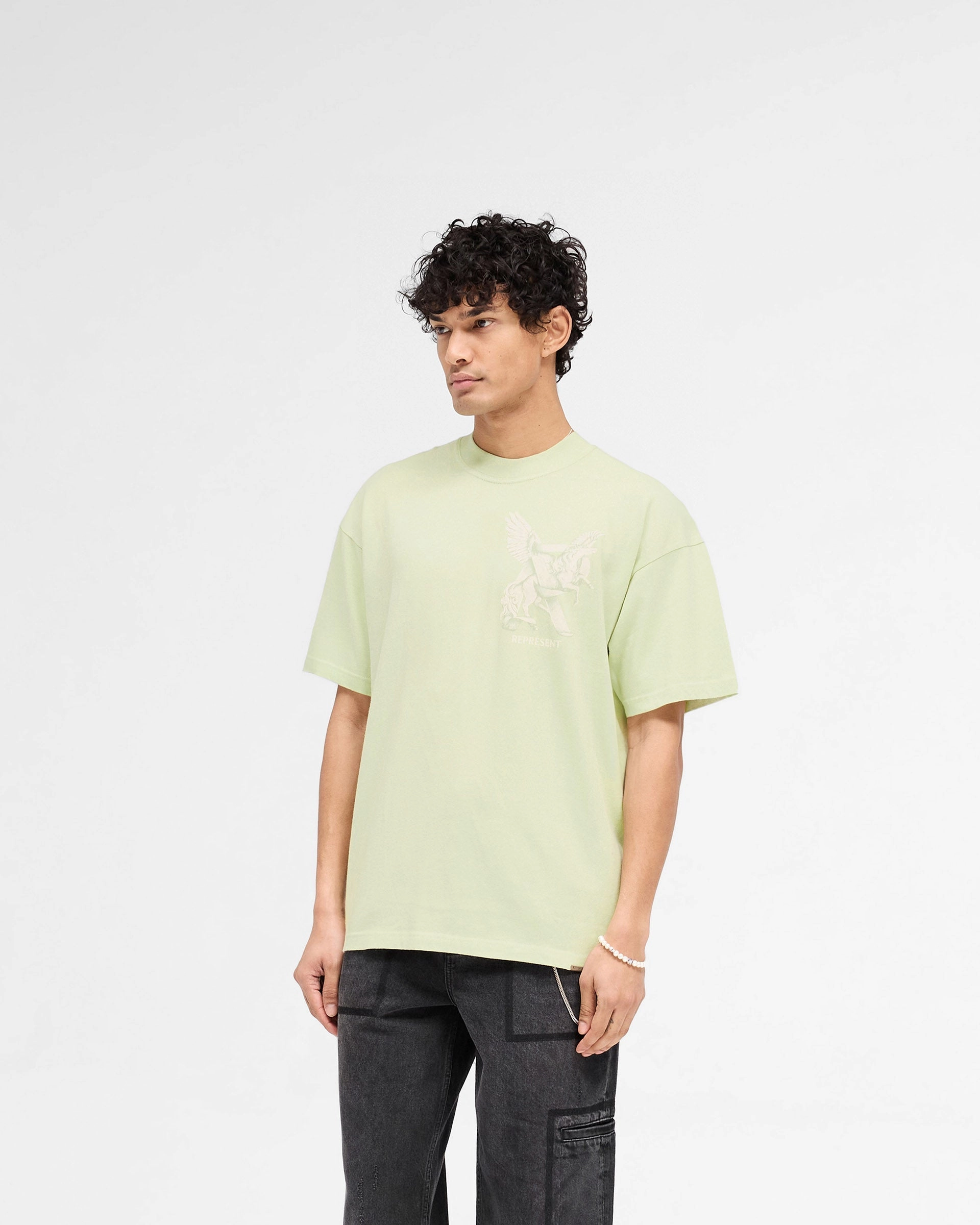 Elegance In Motion T-Shirt - Matcha Geometric Print