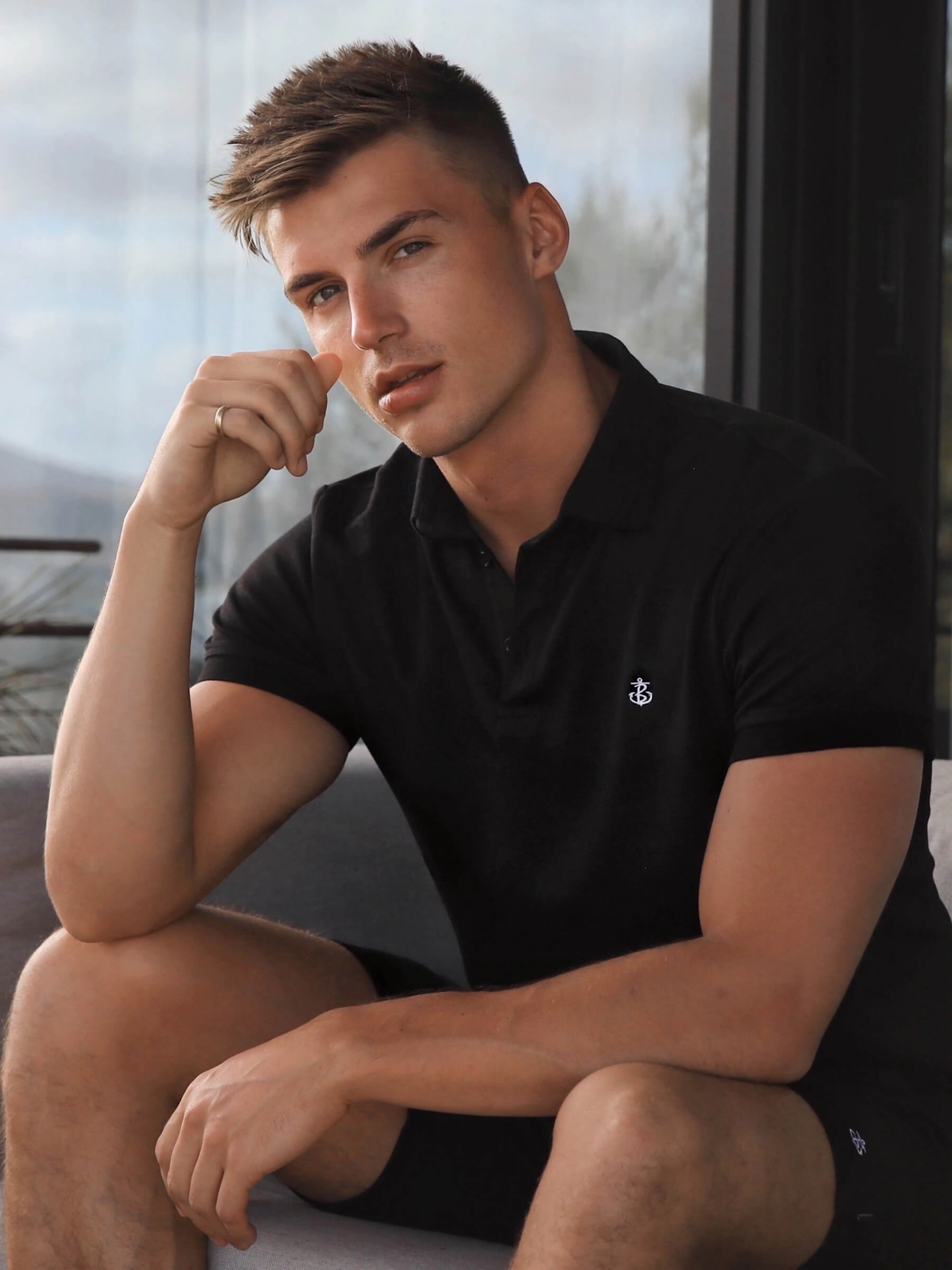 Tall friendly birthday party Sorrento Polo Shirt - Black