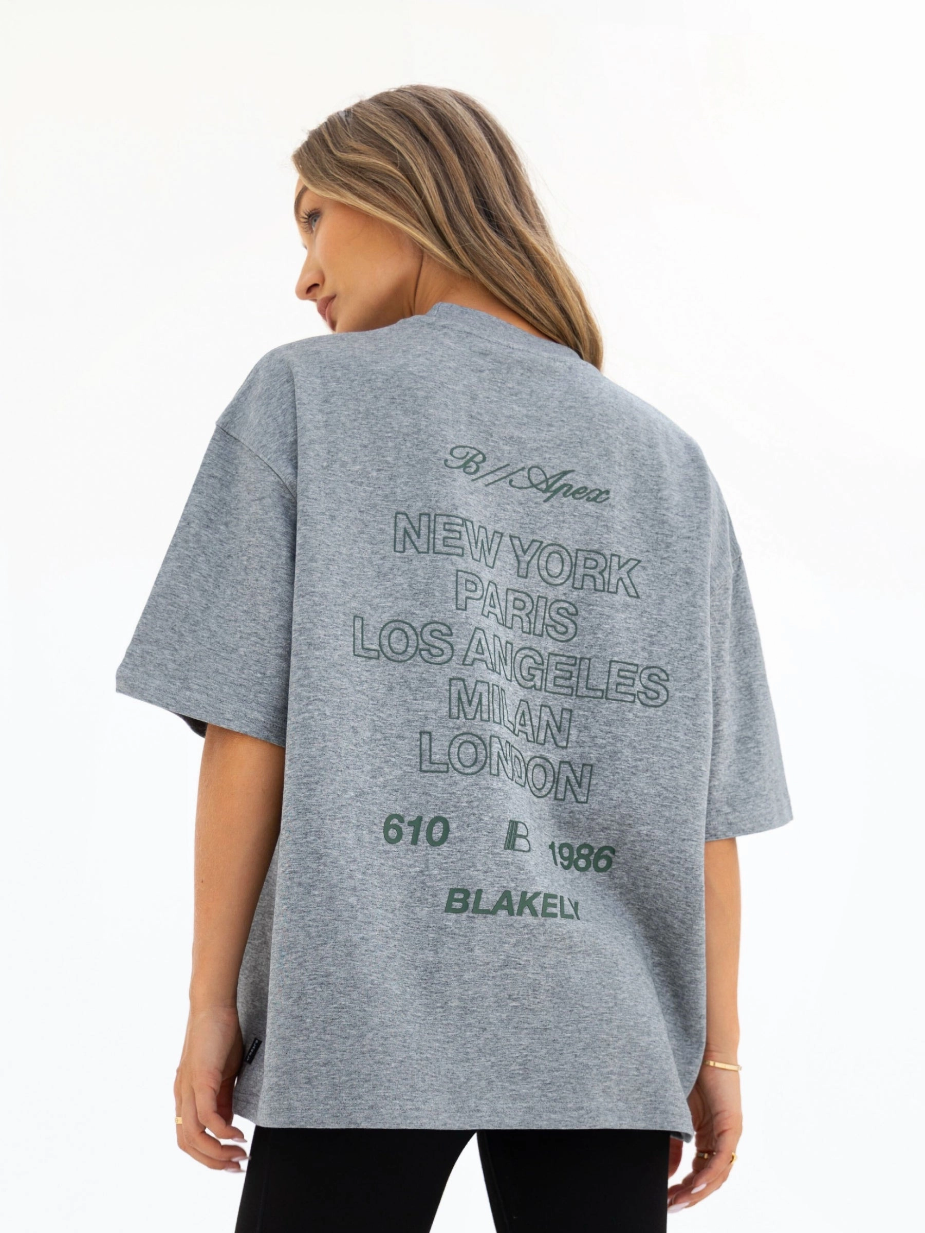 Apex City Ultra Oversized T-Shirt - Marl Grey Sustainable production Cozy and Soft