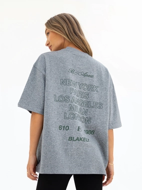 Apex City Ultra Oversized T-Shirt - Marl Grey Sustainable production Cozy and Soft