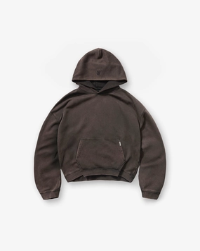 Initial Boxy Hoodie - Coffee Silkiness Minimal Bulk