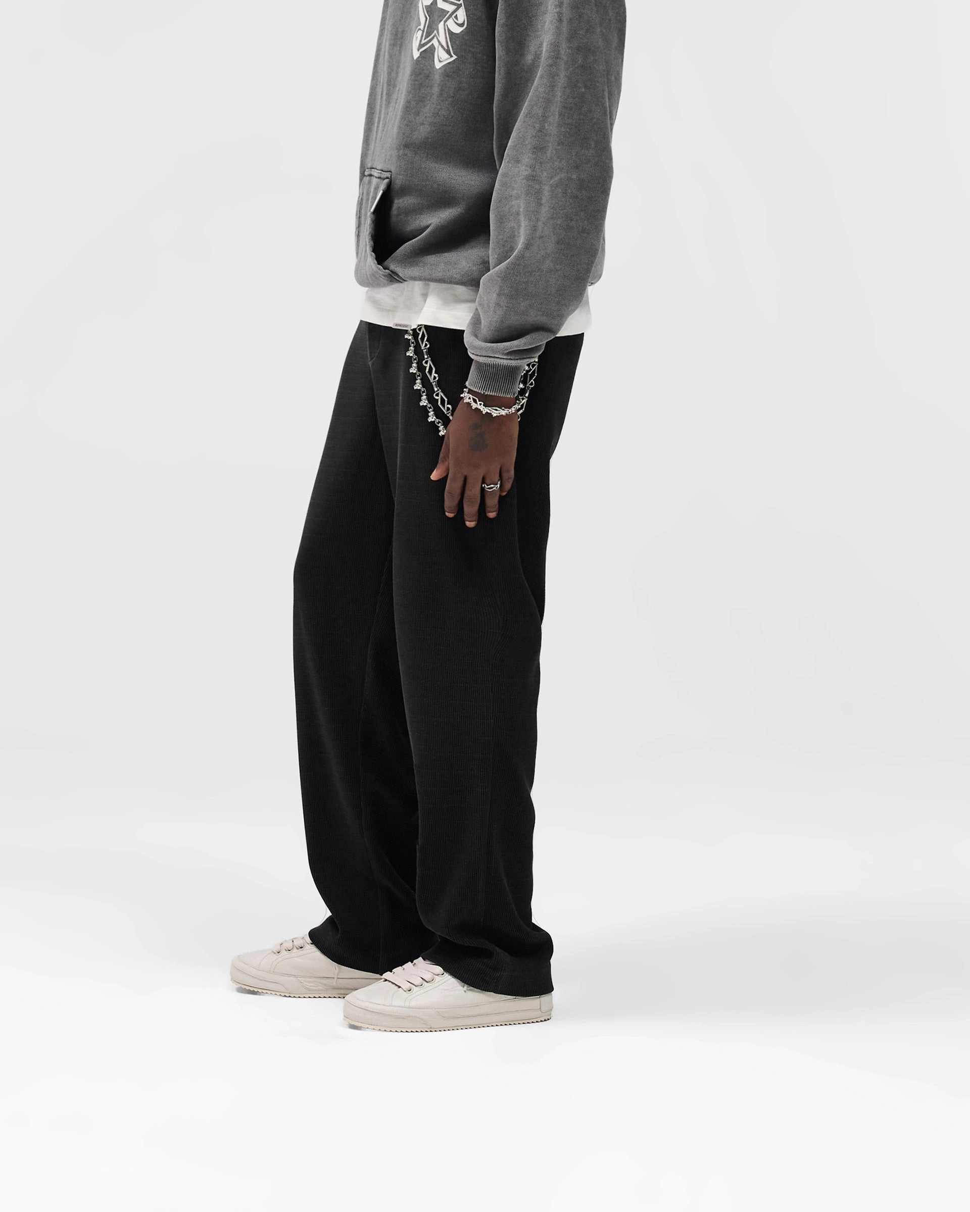 Ribbed Hybrid Pant - Washed Black FlexibleKneePanels