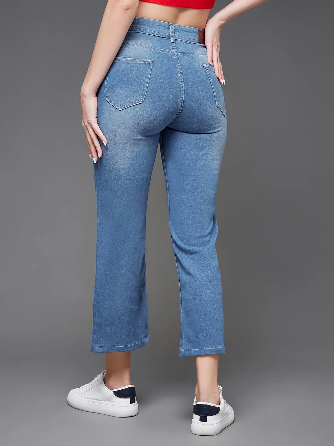 Comfy Choice Couple Look Smooth 24/7 Comfort Light Blue Relaxed Mid-Rise Stretchable Denim Jeans