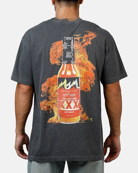 Ripple Hot Ones T-Shirt Washed Black Compression Fit Technology